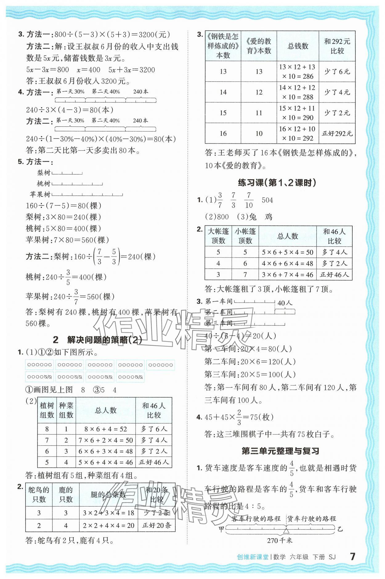 2025年創維新課堂六年級數學下冊蘇教版 第7頁