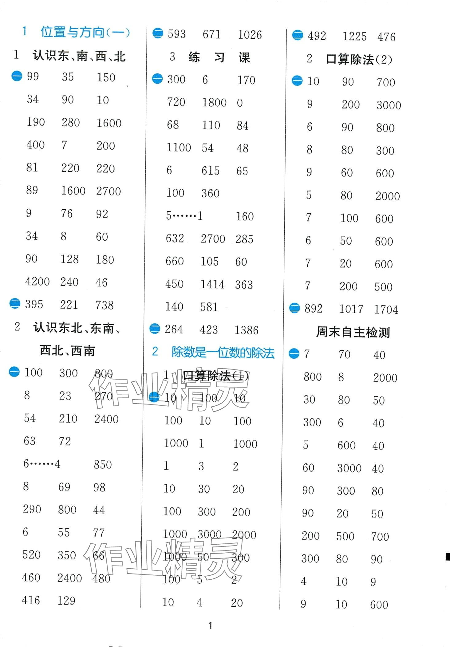 2024年計(jì)算高手三年級(jí)數(shù)學(xué)下冊(cè)人教版 第1頁(yè)