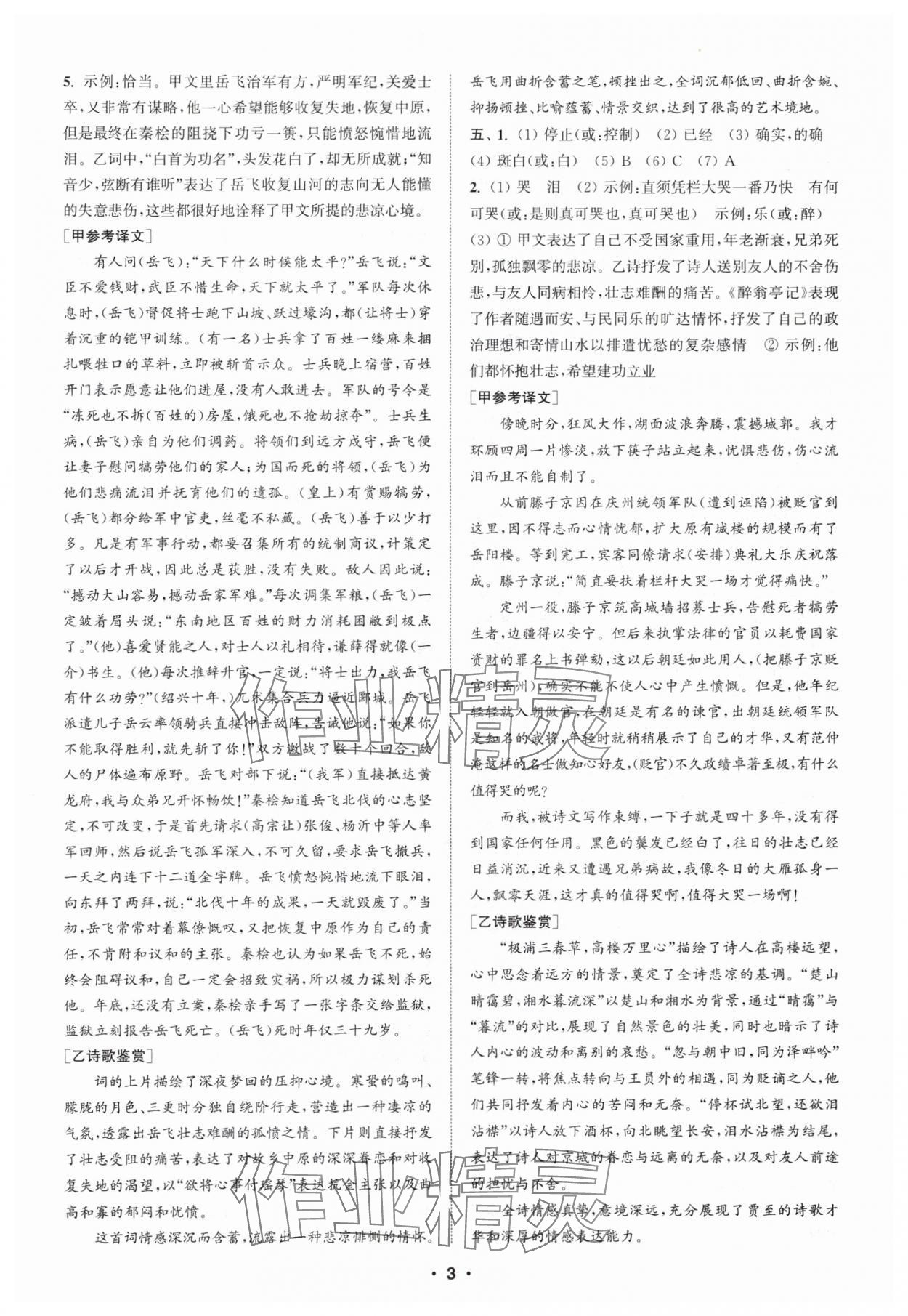 2025年通城学典初中语文阅读组合训练九年级苏州专版 第3页