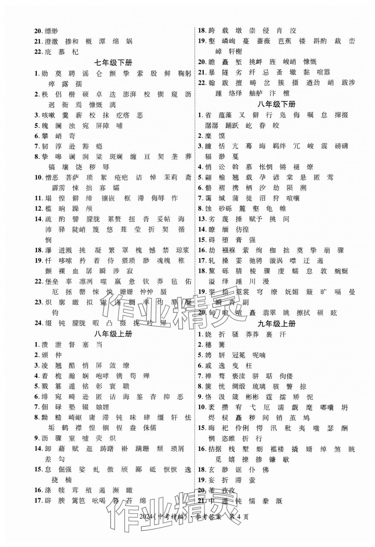 2024年中考精編語文廣東經濟出版社 第4頁