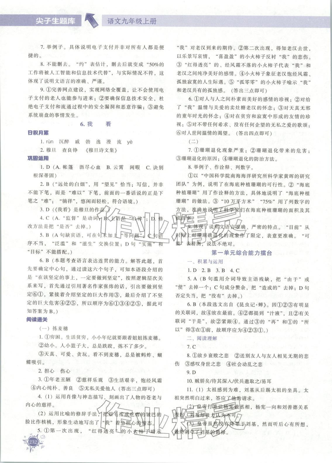 2025年尖子生题库九年级语文上册人教版 第4页