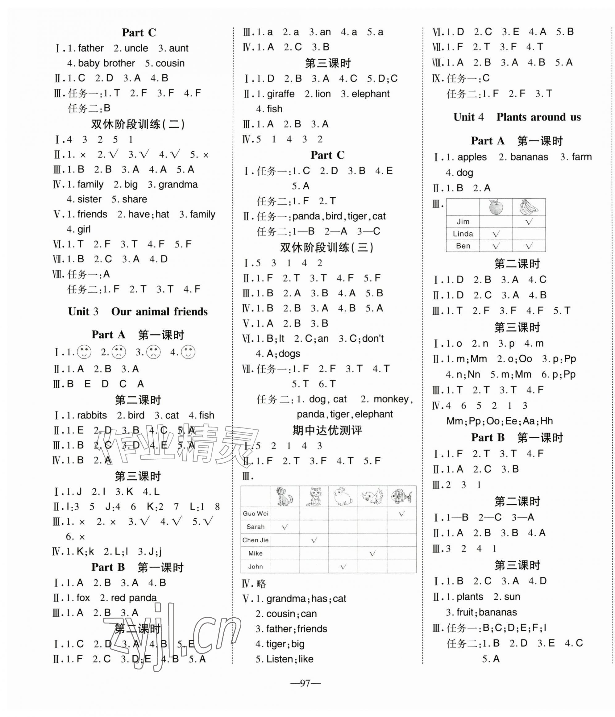 2026年整合集训天天练三年级英语上册人教版&nbsp;第2页