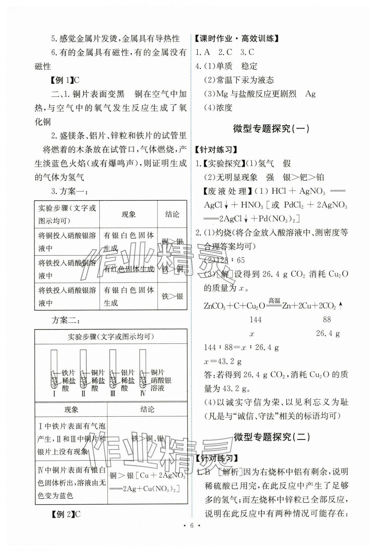 2024年能力培養(yǎng)與測試九年級化學(xué)下冊人教版 第6頁