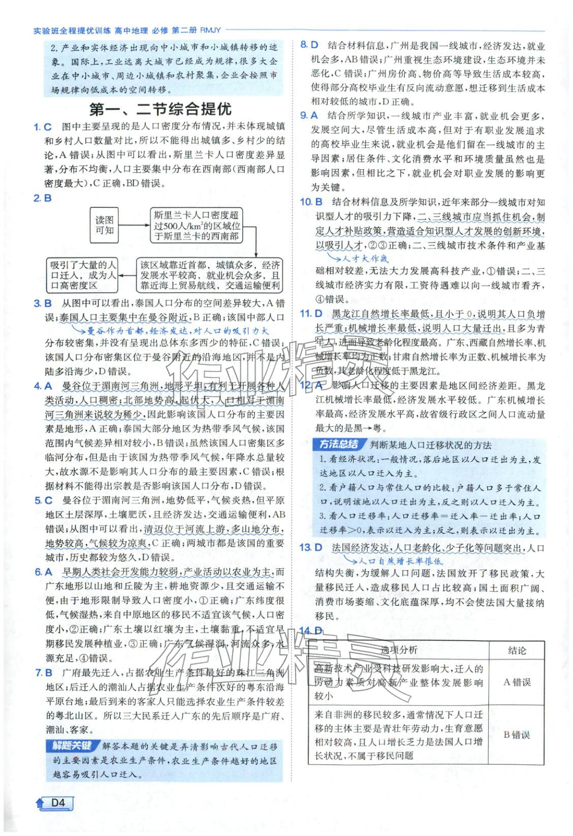 2026年實驗班提優(yōu)訓(xùn)練高中地理必修第二冊人教版&nbsp;第4頁