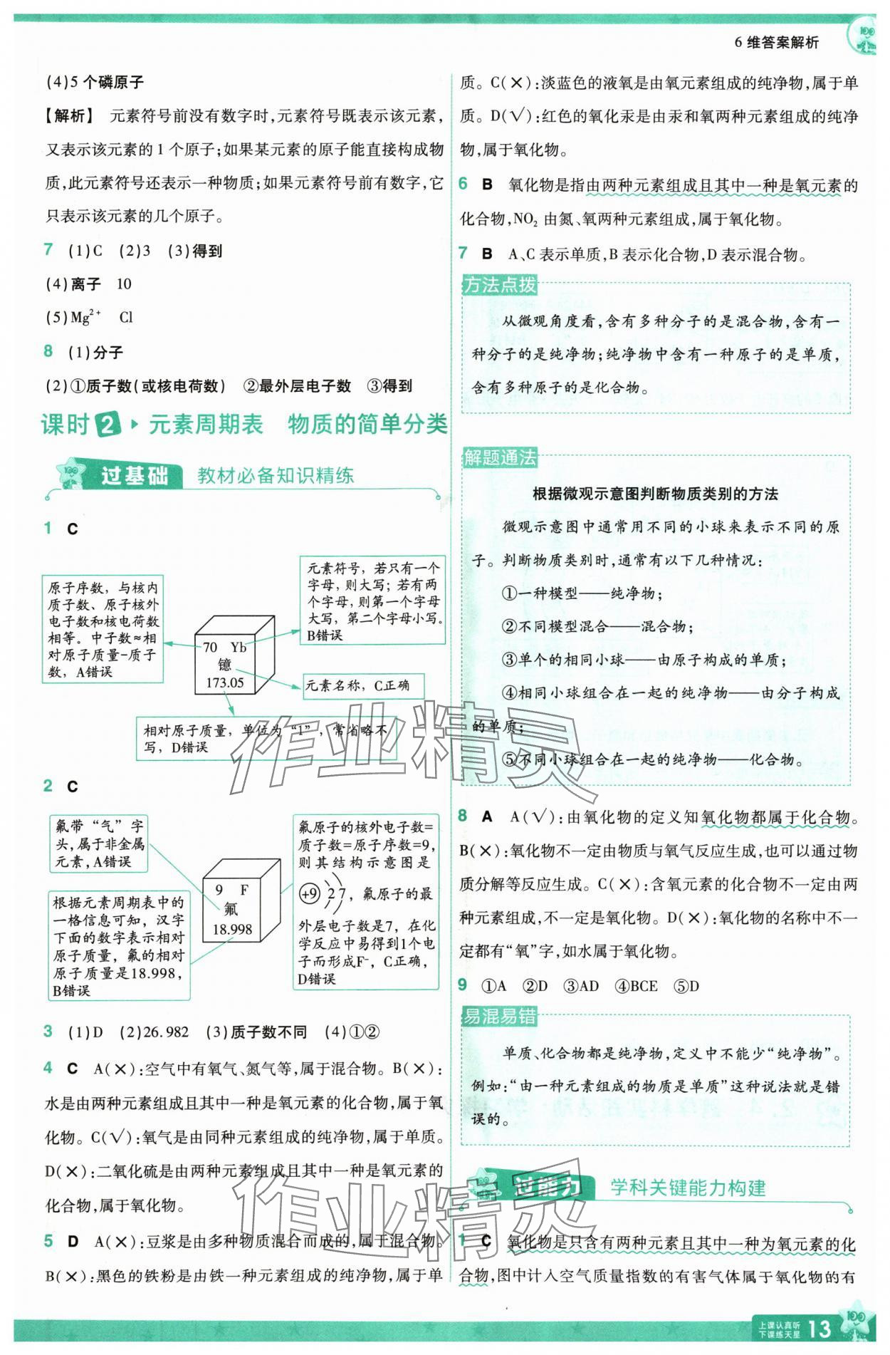 2024年一遍過九年級化學(xué)上冊科粵版 參考答案第13頁