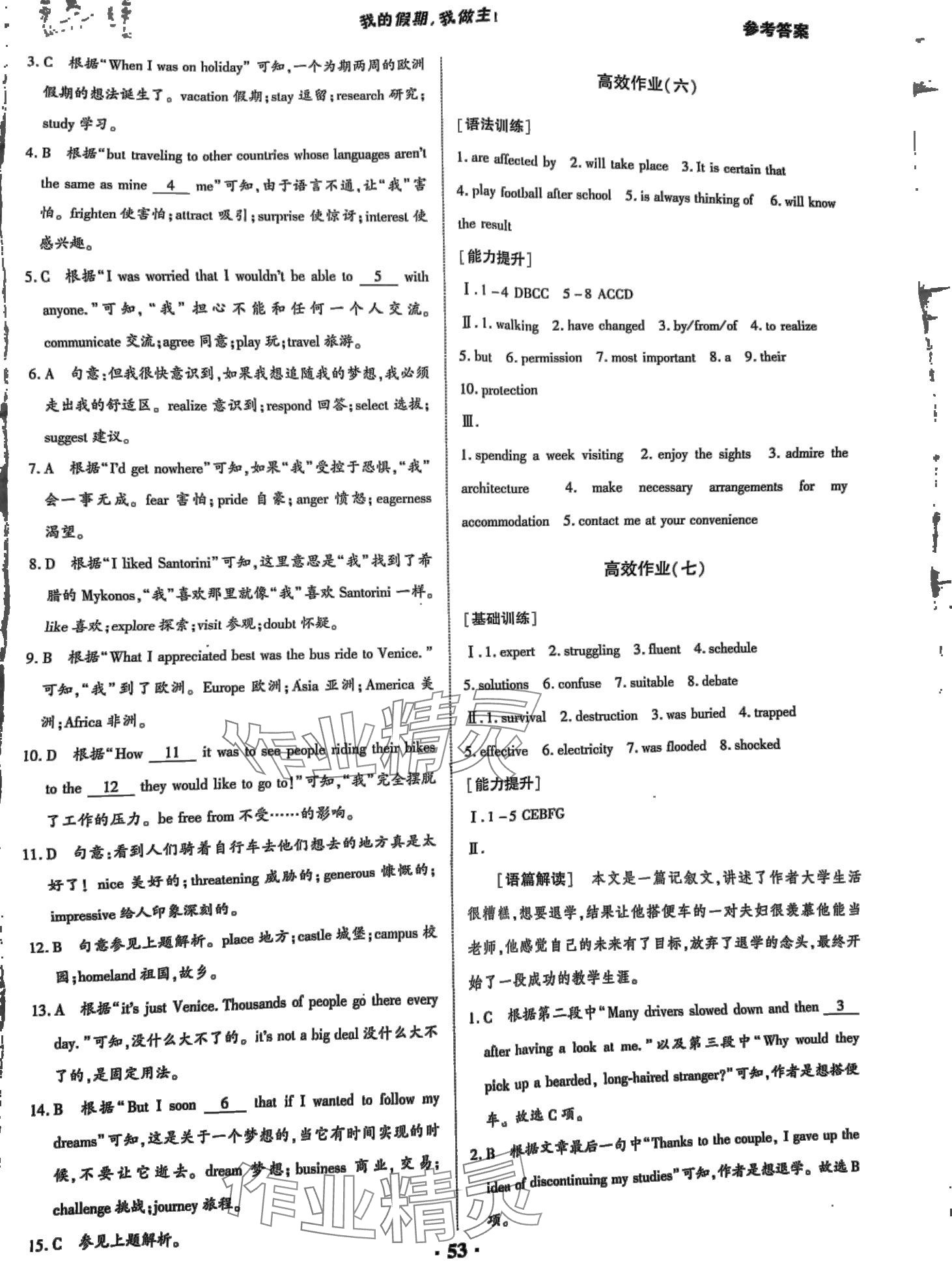 2024年優(yōu)化探究高效作業(yè)高一英語 第3頁