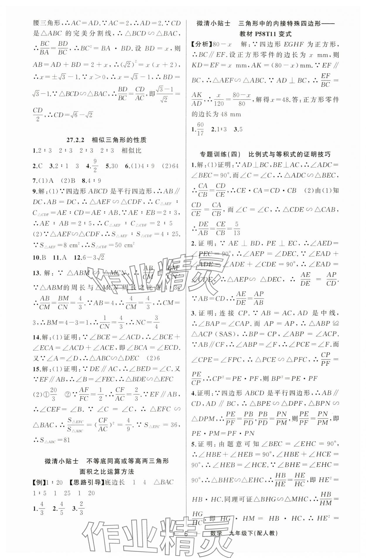 2024年四清导航九年级数学下册人教版 第6页