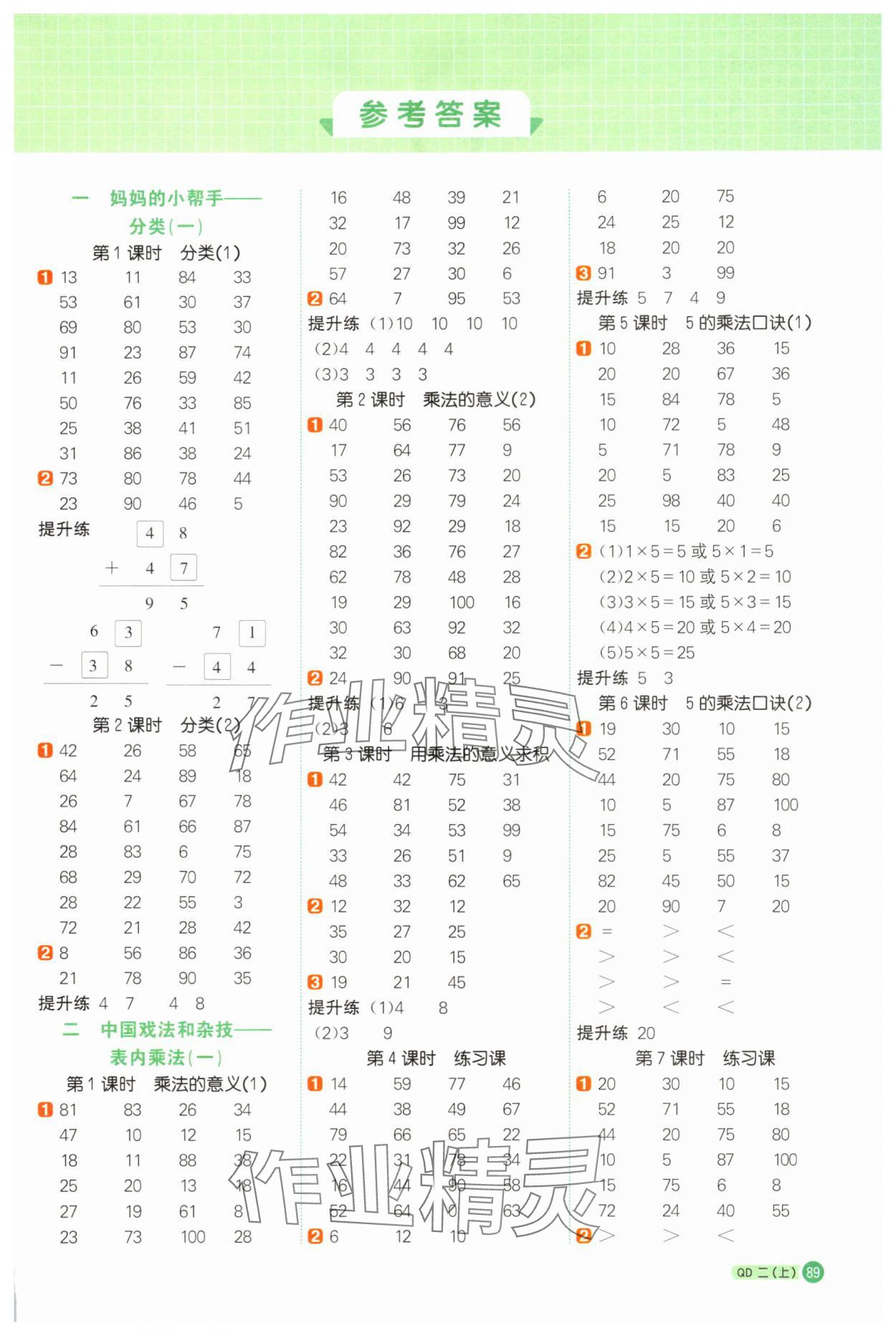 2025年陽光同學(xué)計(jì)算小達(dá)人二年級(jí)數(shù)學(xué)上冊(cè)青島版 第1頁