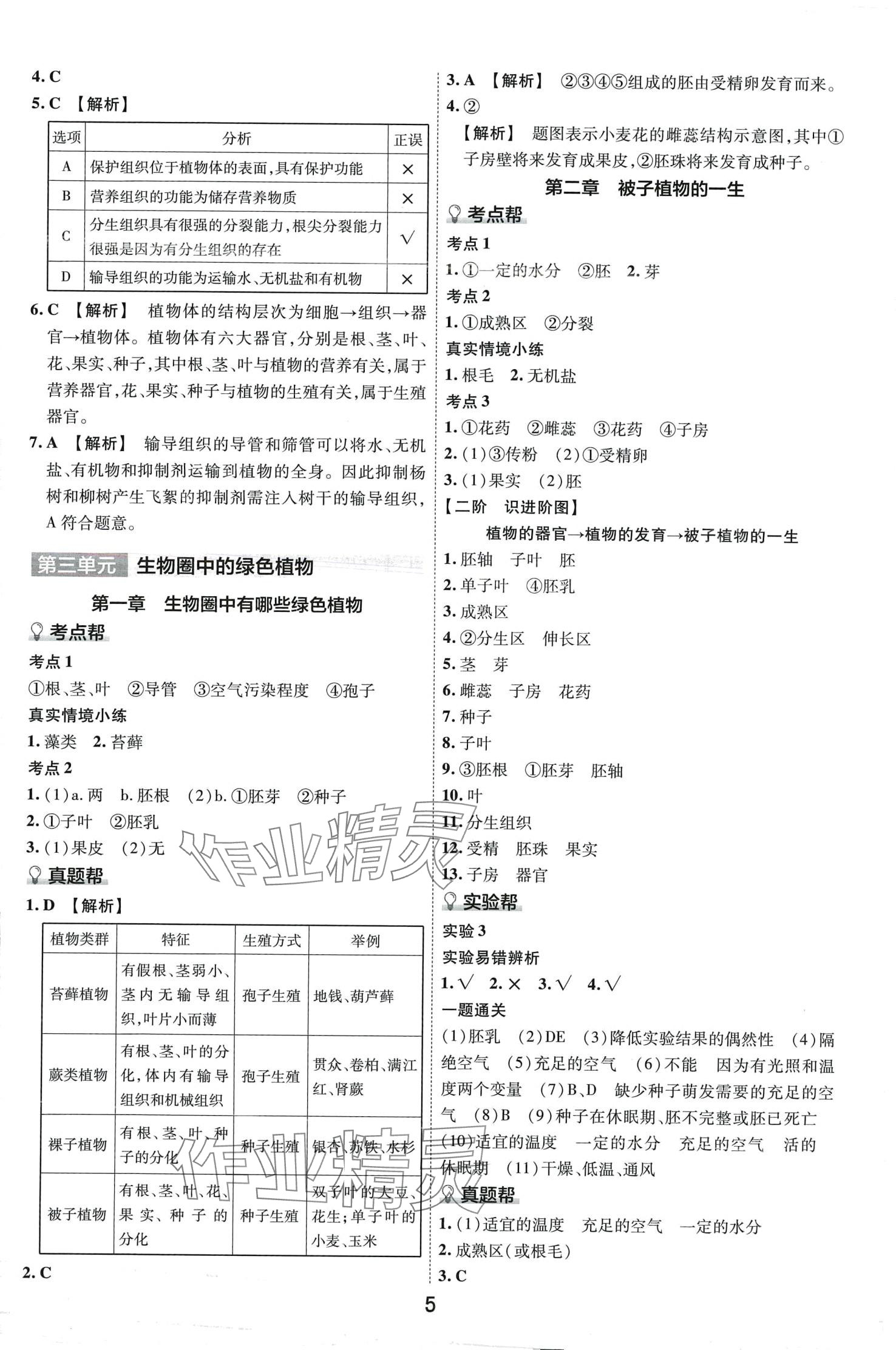 2024年中考幫生物河南專版&nbsp;第4頁