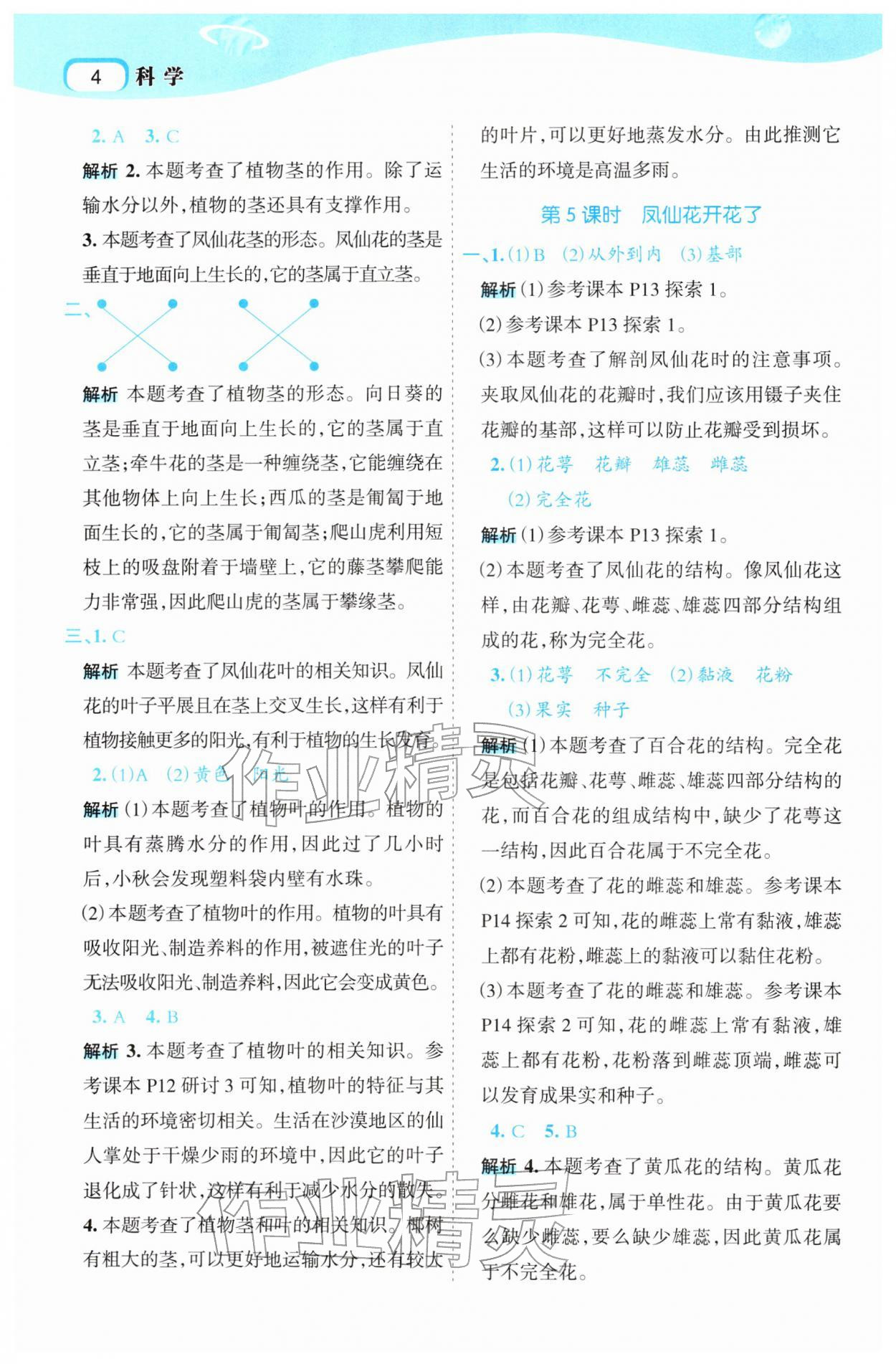 2026年名师面对面先学后练四年级科学下册教科版&nbsp;第4页