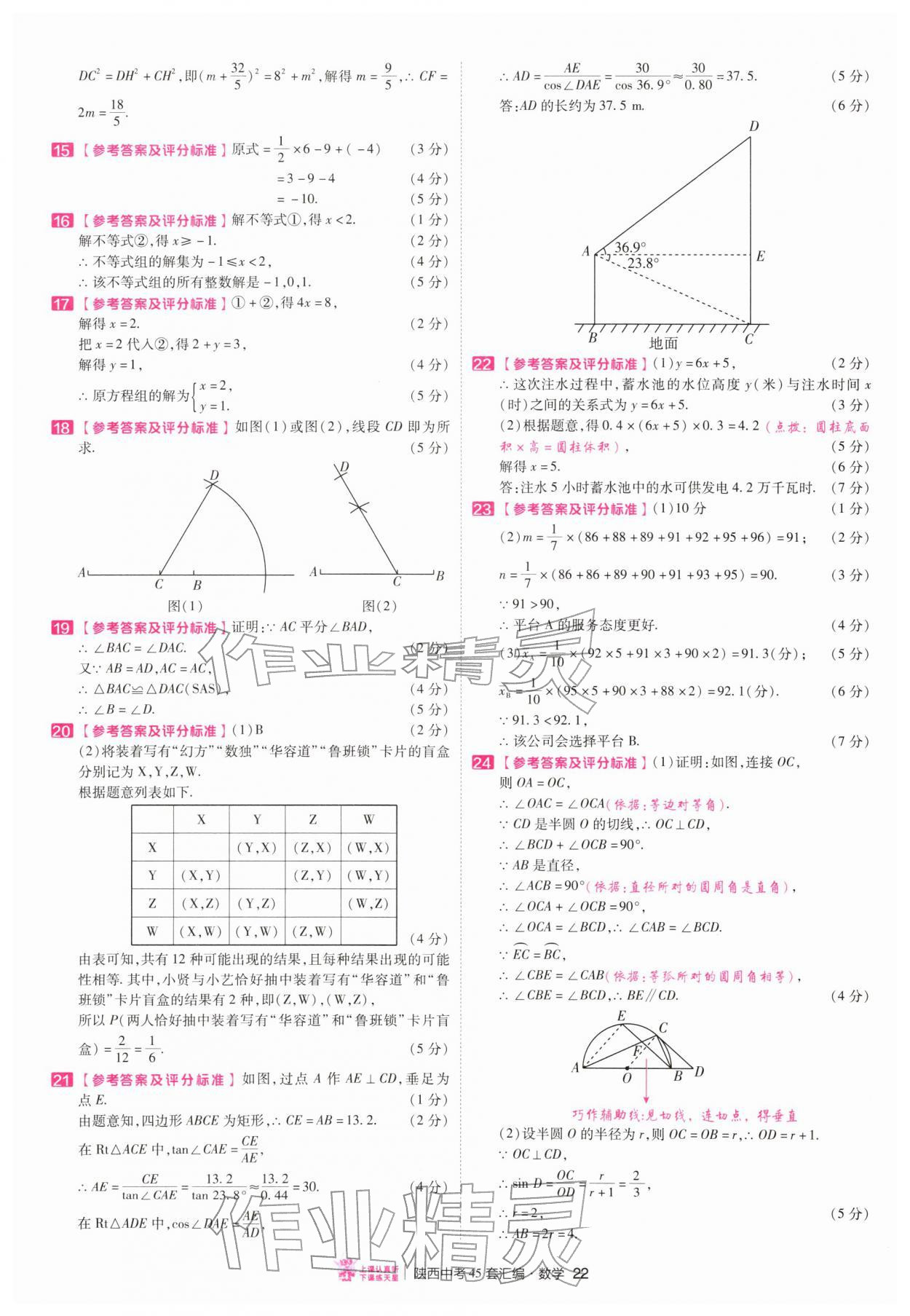 2026年金考卷45套汇编数学陕西专版&nbsp;第22页