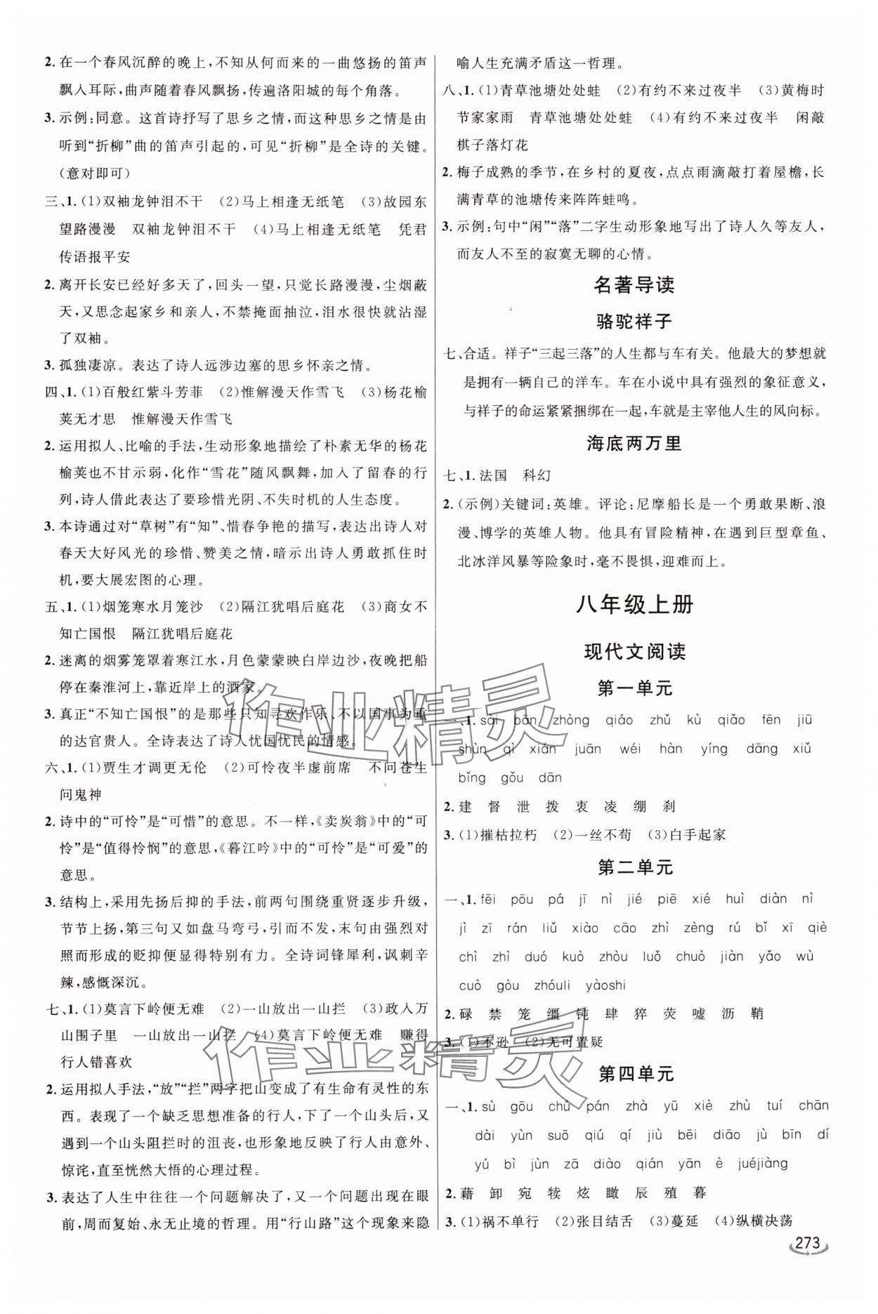 2025年初中學(xué)業(yè)水平考試備考指導(dǎo)語(yǔ)文臨沂專(zhuān)版&nbsp;參考答案第7頁(yè)