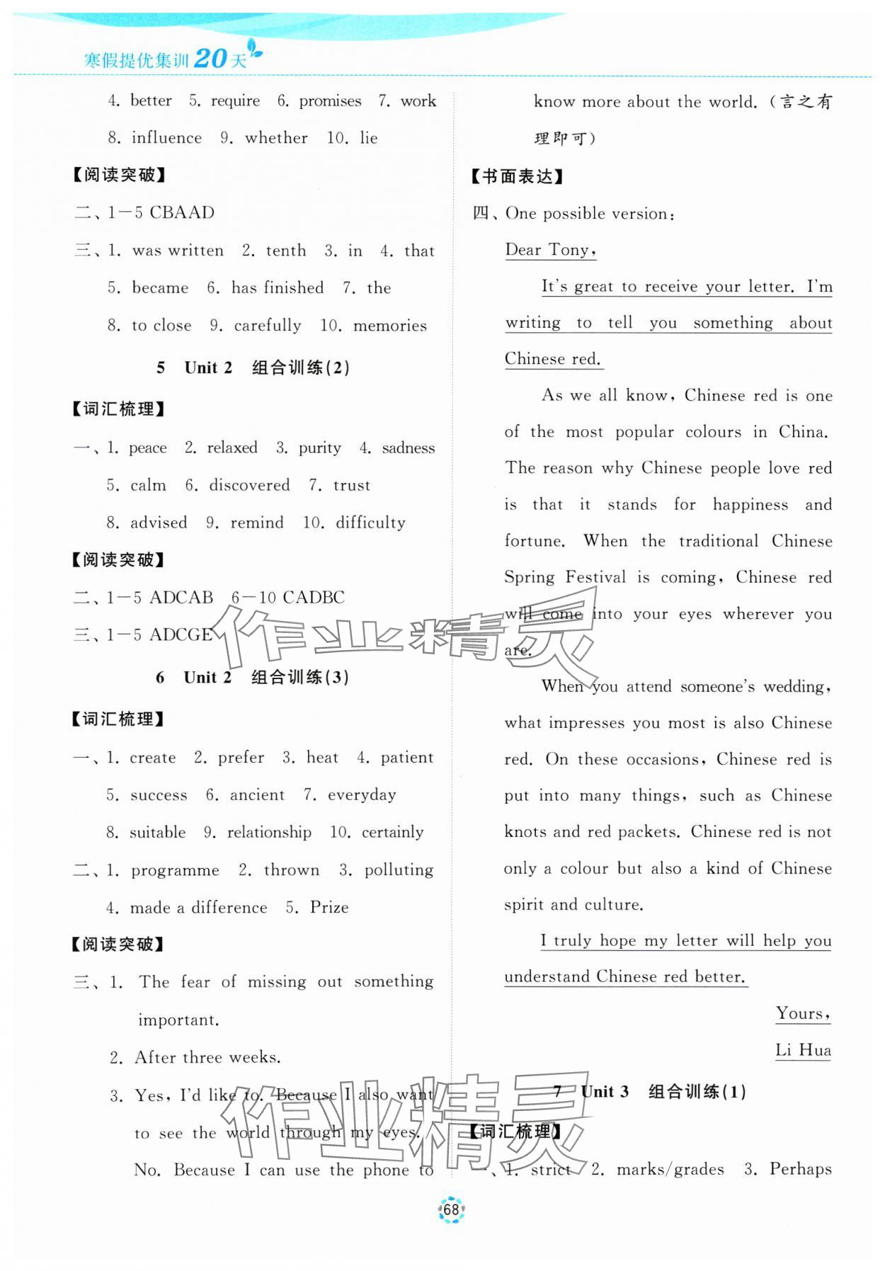 2025年寒假提优集训20天九年级英语译林版 第2页