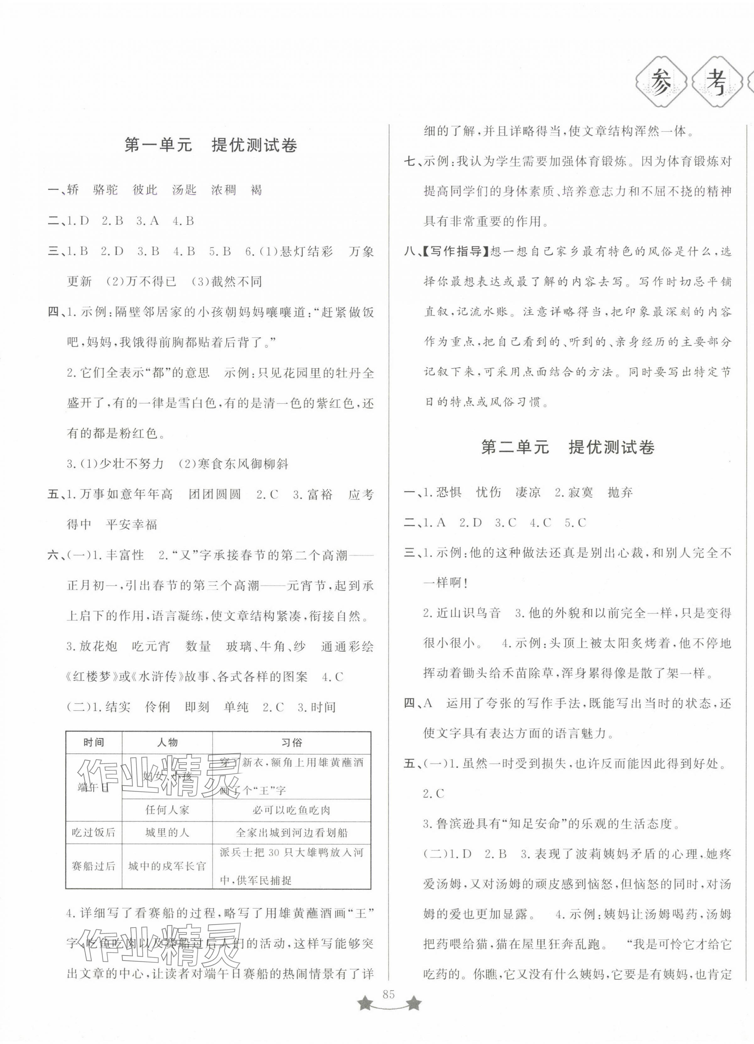 2025年單元測試卷山東文藝出版社六年級語文下冊人教版 第1頁