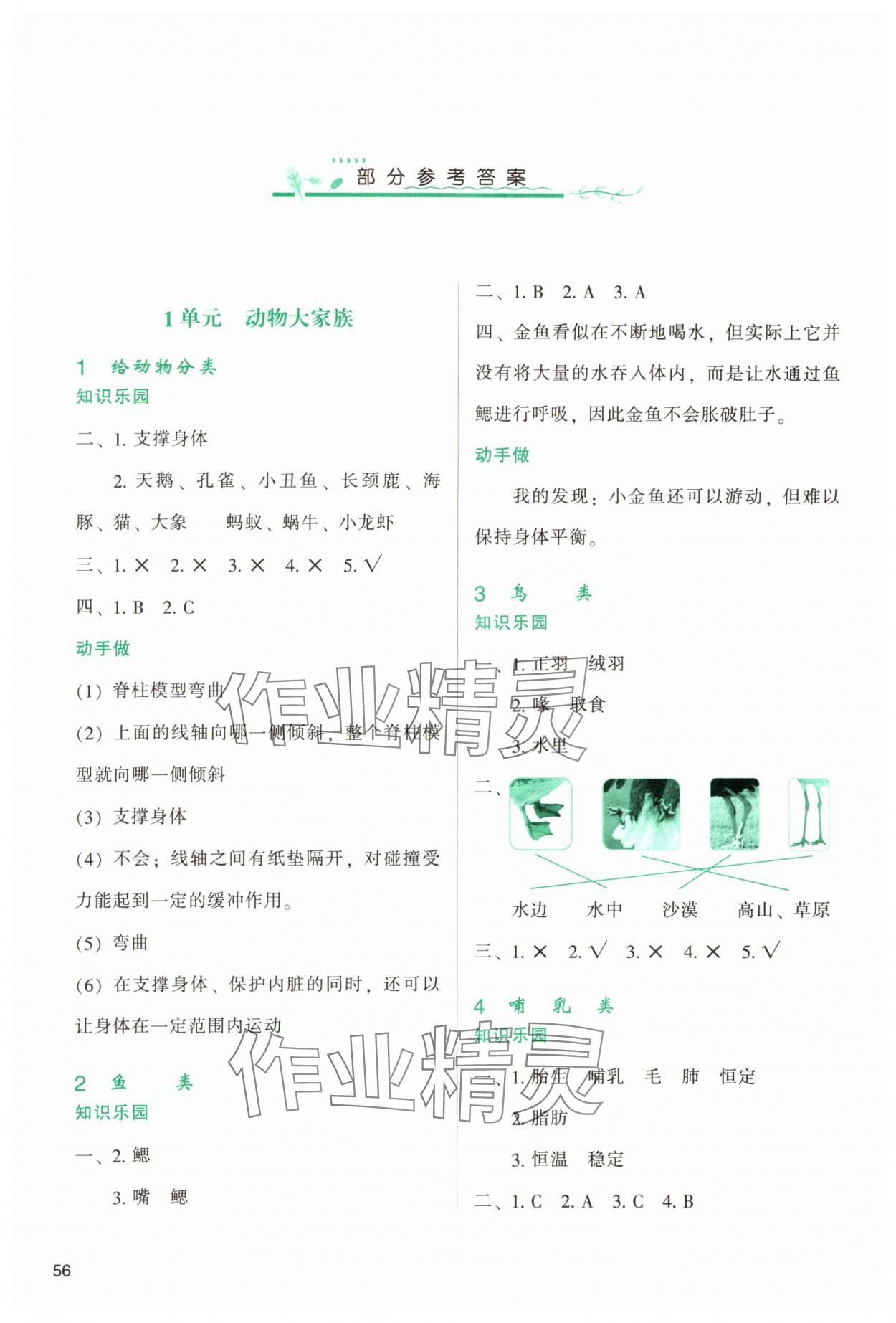 2023年新課程學(xué)習(xí)與評(píng)價(jià)四年級(jí)科學(xué)上冊(cè)蘇教版 參考答案第1頁(yè)