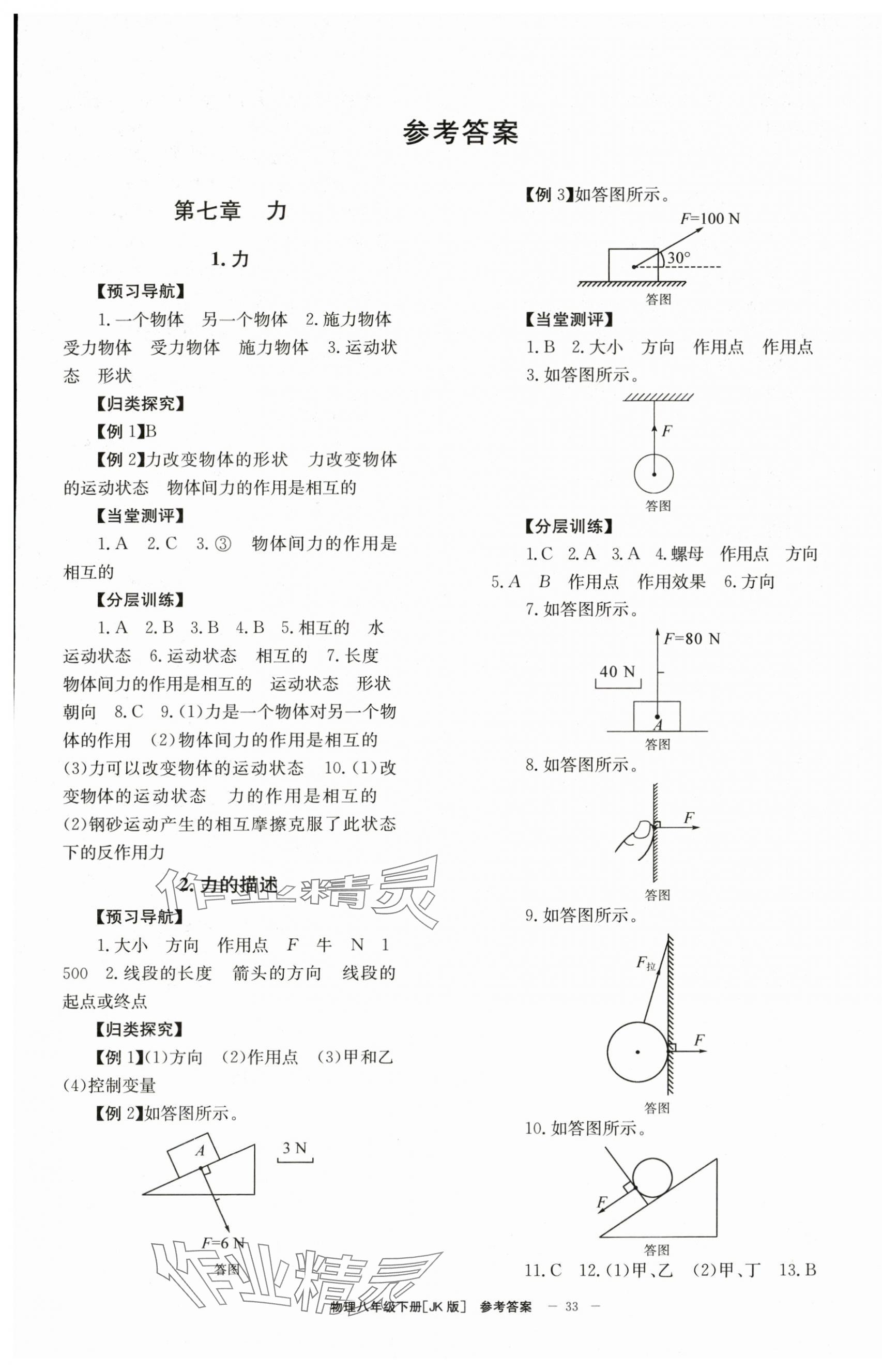 2024年全效學(xué)習(xí)學(xué)業(yè)評價方案八年級物理下冊教科版 第1頁