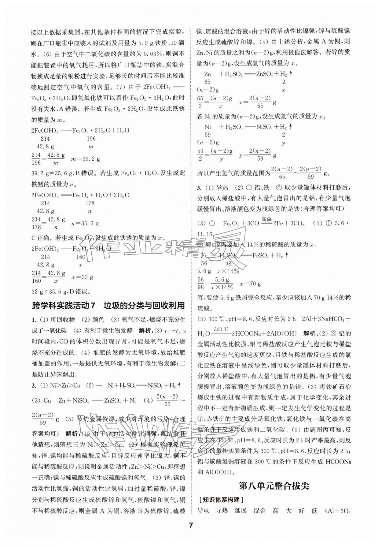 2026年拔尖特训九年级化学下册人教版&nbsp;第7页
