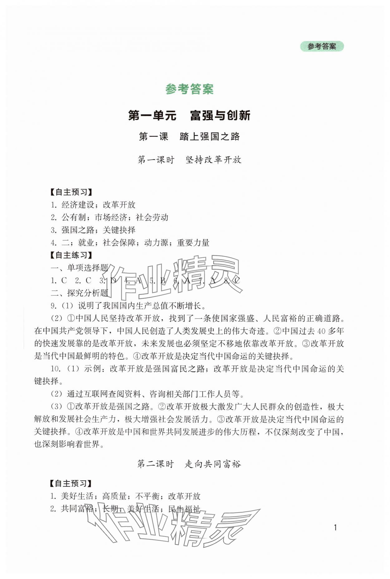 2025年新课程实践与探究丛书九年级道德与法治上册人教版 第1页