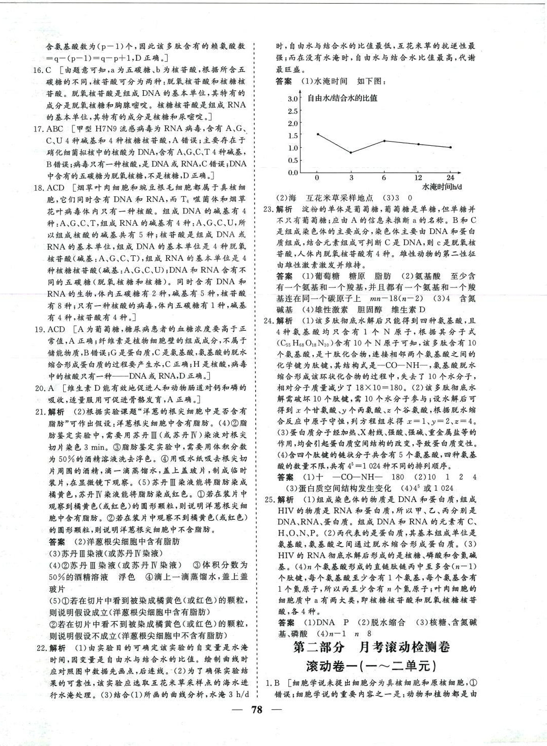 2024年名師檢測卷高中生物學(xué)必修一 第6頁