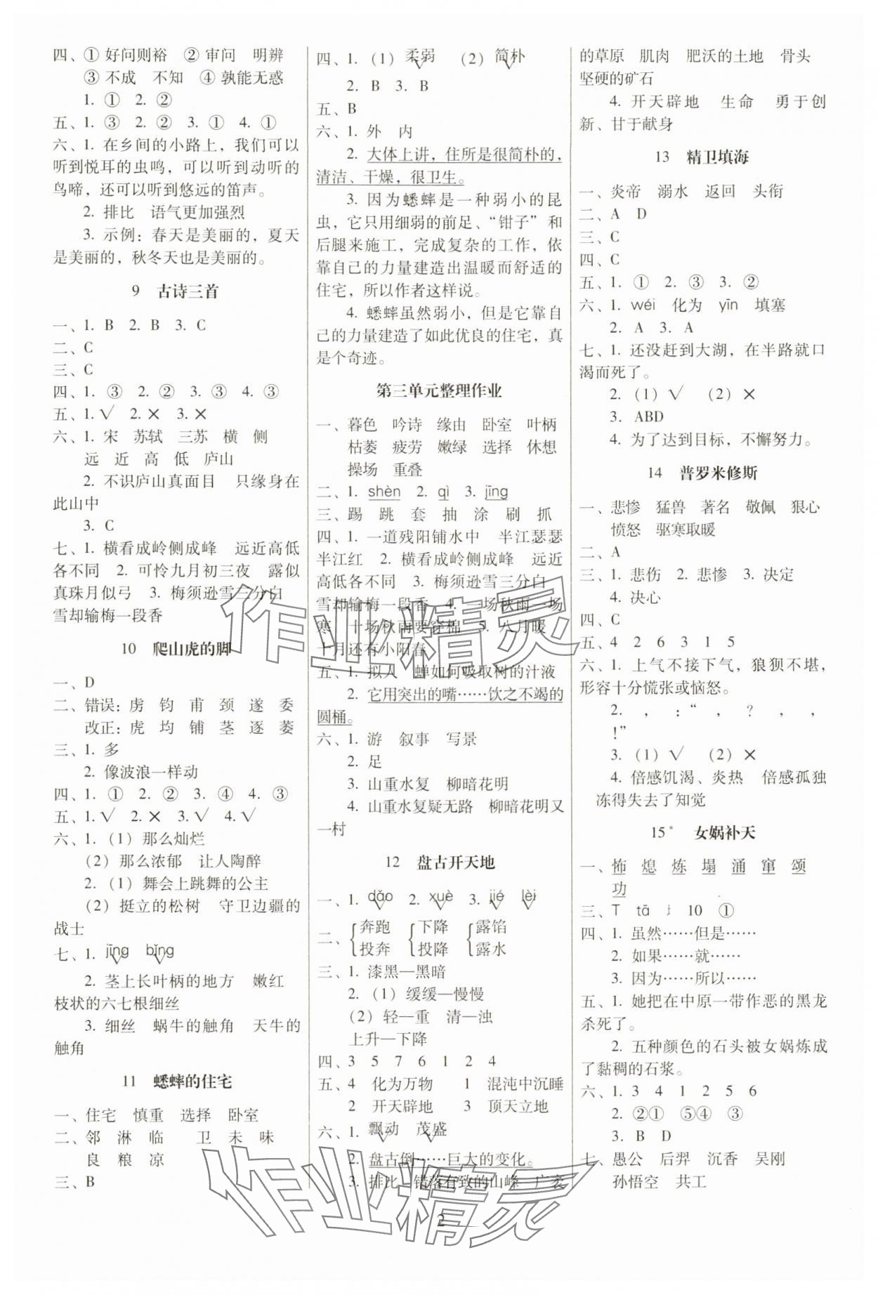 2025年云南师大附小一线名师提优作业四年级语文上册人教版 第2页