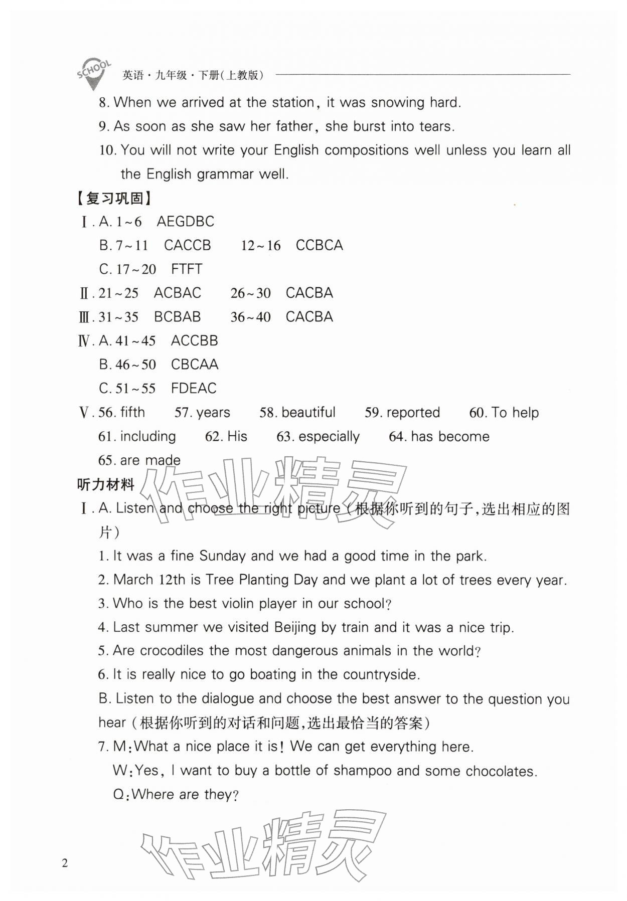 2026年新课程问题解决导学方案九年级英语下册沪教版&nbsp;第2页