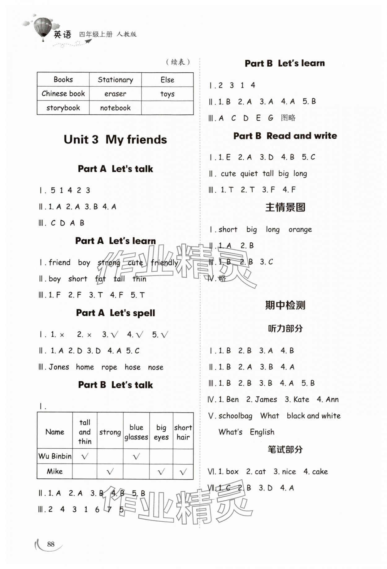 2024年小學(xué)同步練習(xí)冊四年級英語上冊人教版山東科學(xué)技術(shù)出版社 第3頁