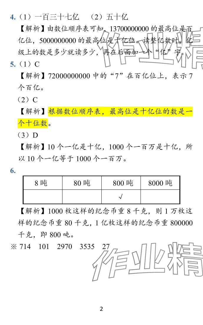 2024年小学学霸作业本四年级数学下册苏教版 参考答案第21页