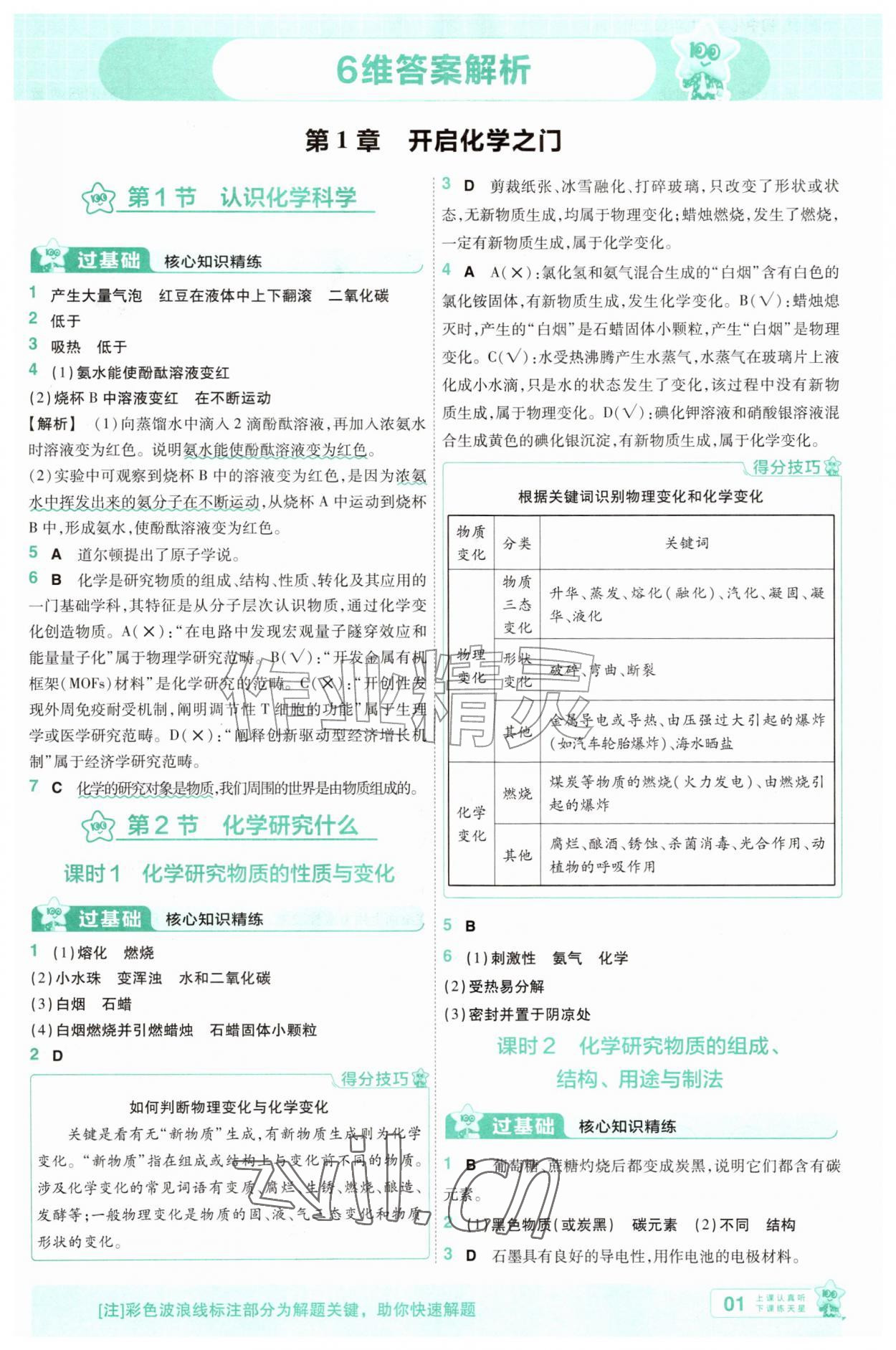 2026年一遍过九年级化学上册沪教版&nbsp;第1页