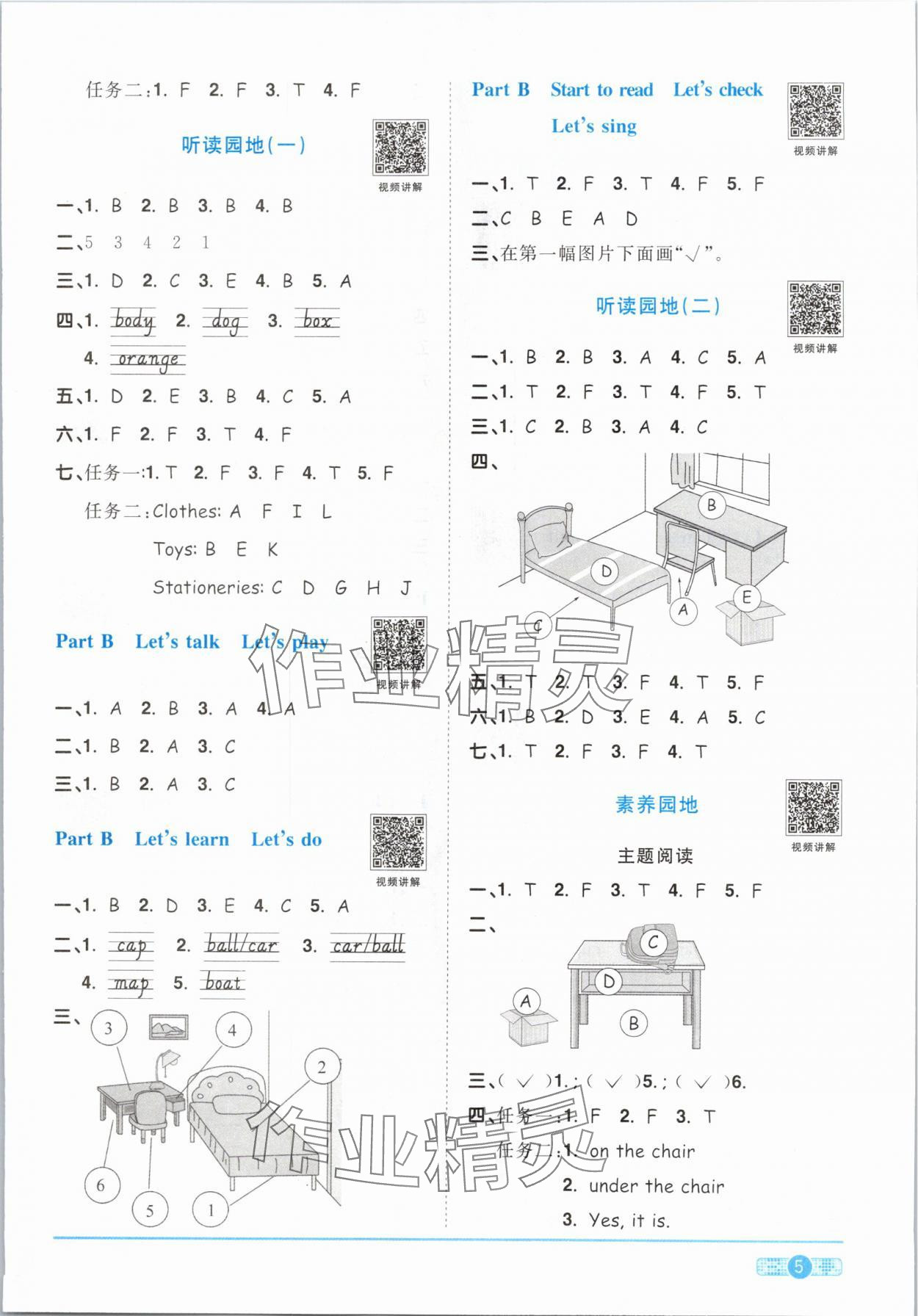 2024年陽(yáng)光同學(xué)課時(shí)優(yōu)化作業(yè)三年級(jí)英語(yǔ)下冊(cè)人教PEP版 參考答案第5頁(yè)