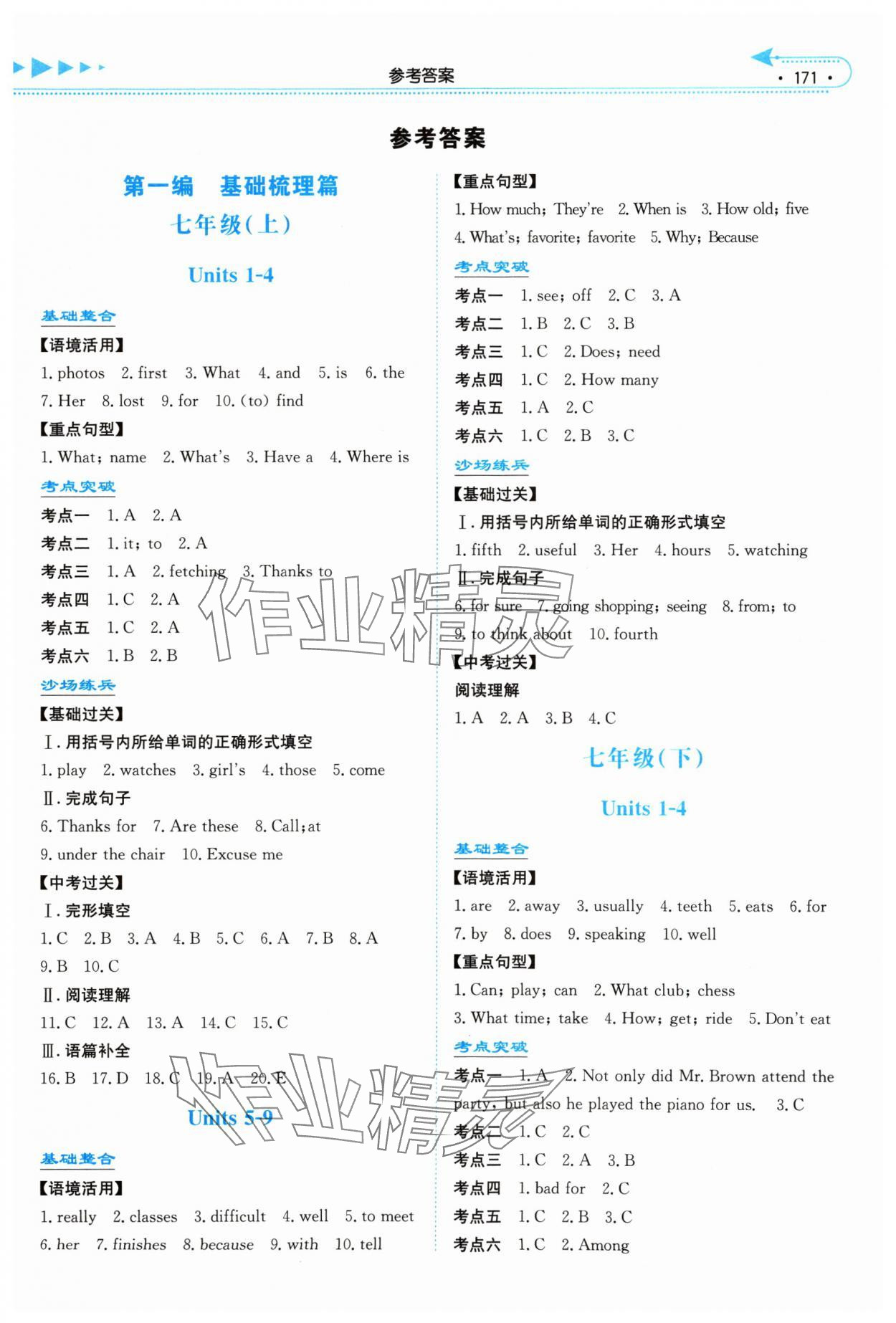 2024年湘教考苑中考總復(fù)習(xí)英語中考長沙專版 第1頁