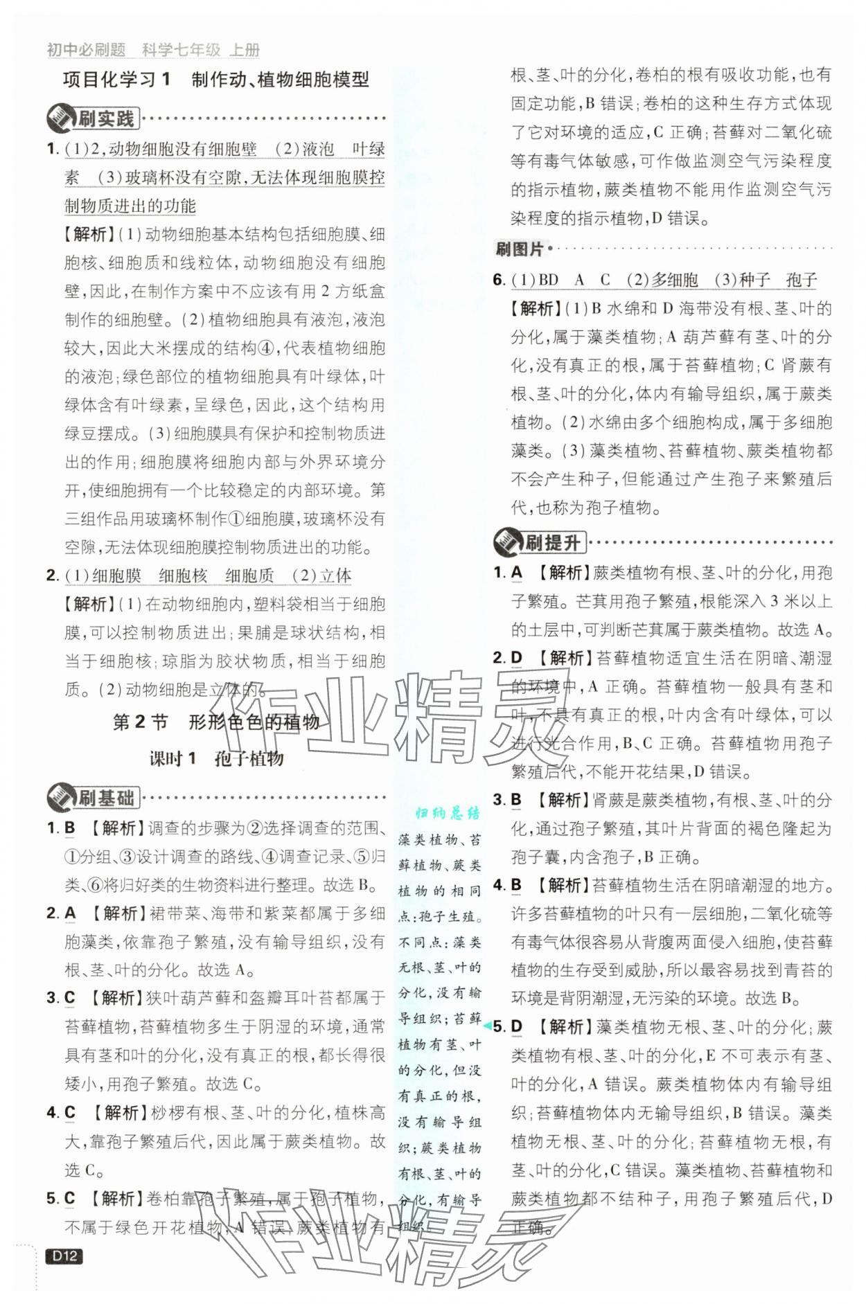 2025年初中必刷題七年級科學上冊浙教版浙江專版 第12頁