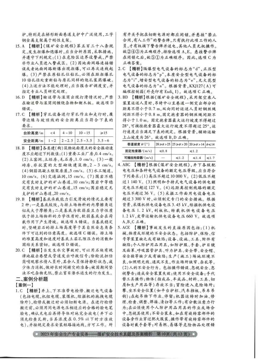 2025年真題精析與命題密卷煤礦安全技術(shù)&nbsp;參考答案第6頁(yè)
