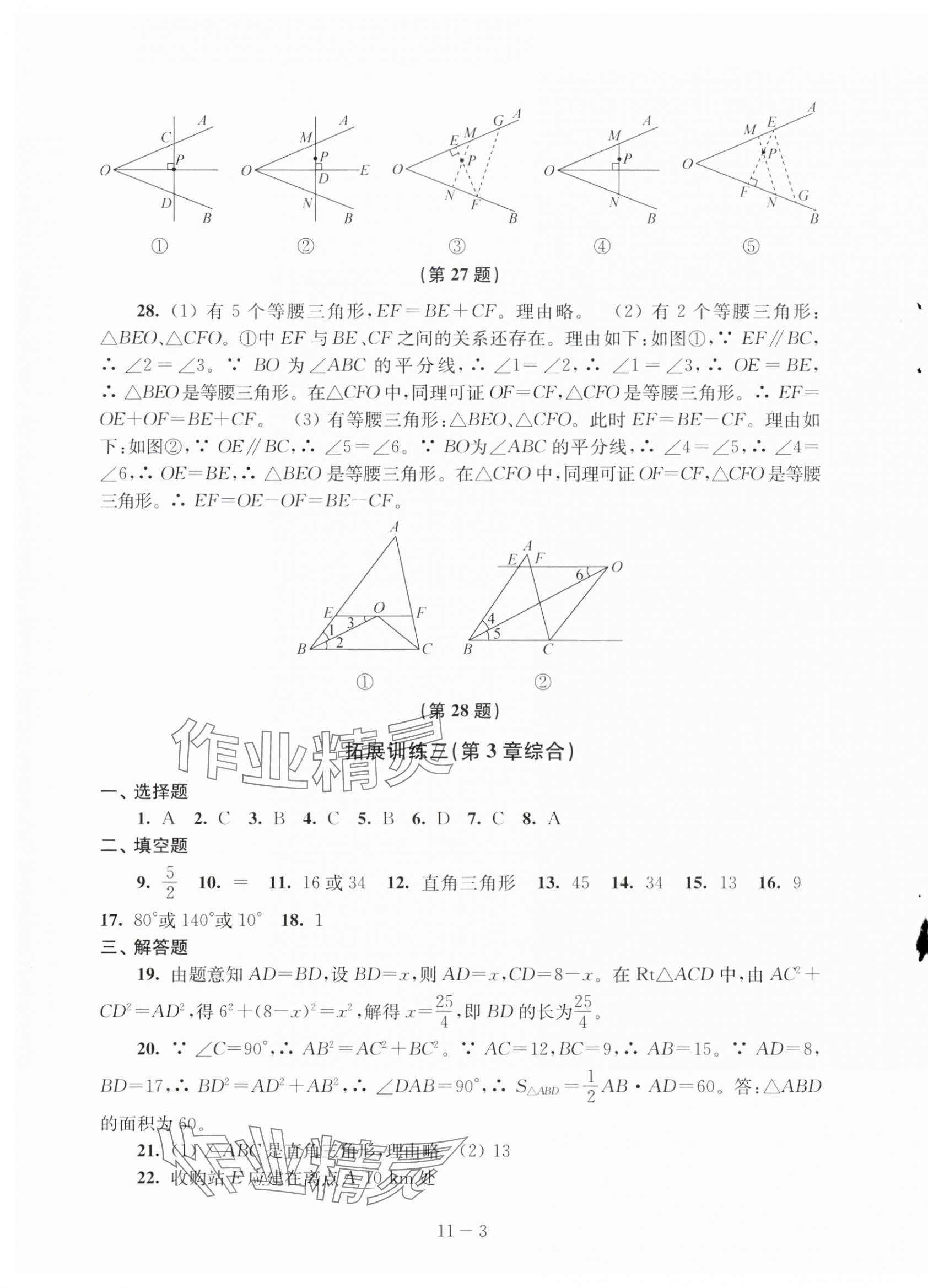 2023年伴你学单元活页卷八年级数学上册苏科版 第3页