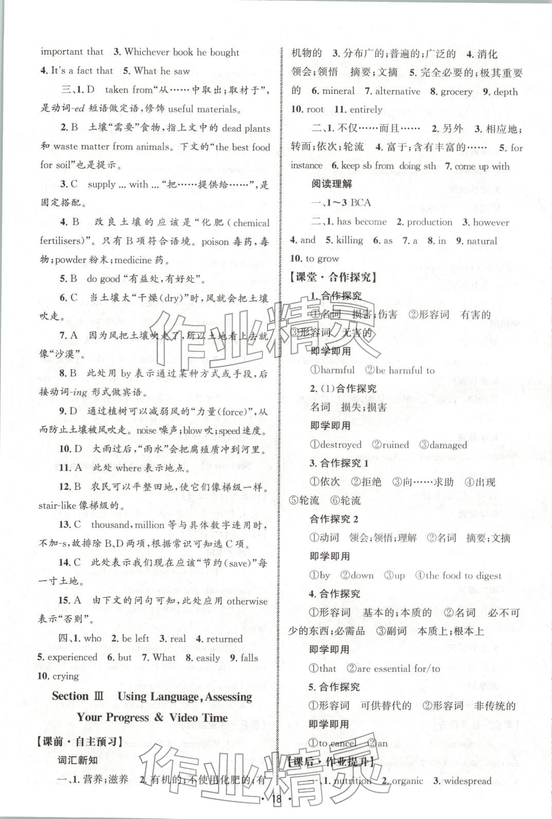 2025年同步练习册人民教育出版社高中英语选择性必修第一册人教版A山东专版&nbsp;第17页