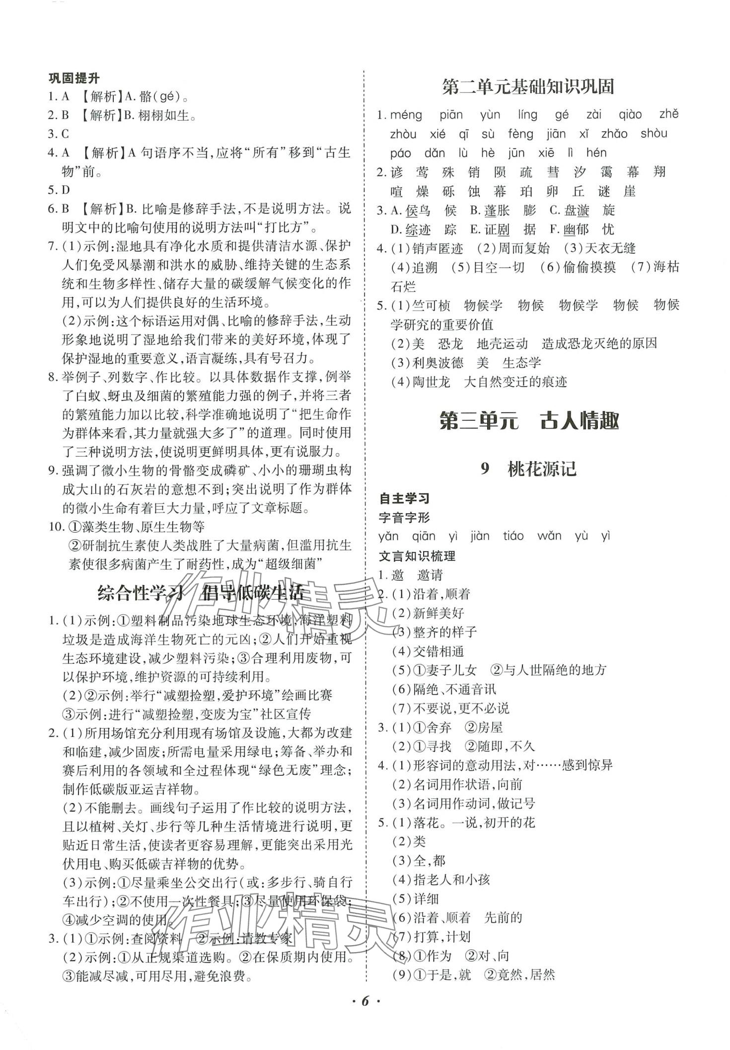 2024年本土攻略八年級(jí)語(yǔ)文下冊(cè)人教版云南專(zhuān)版 第6頁(yè)