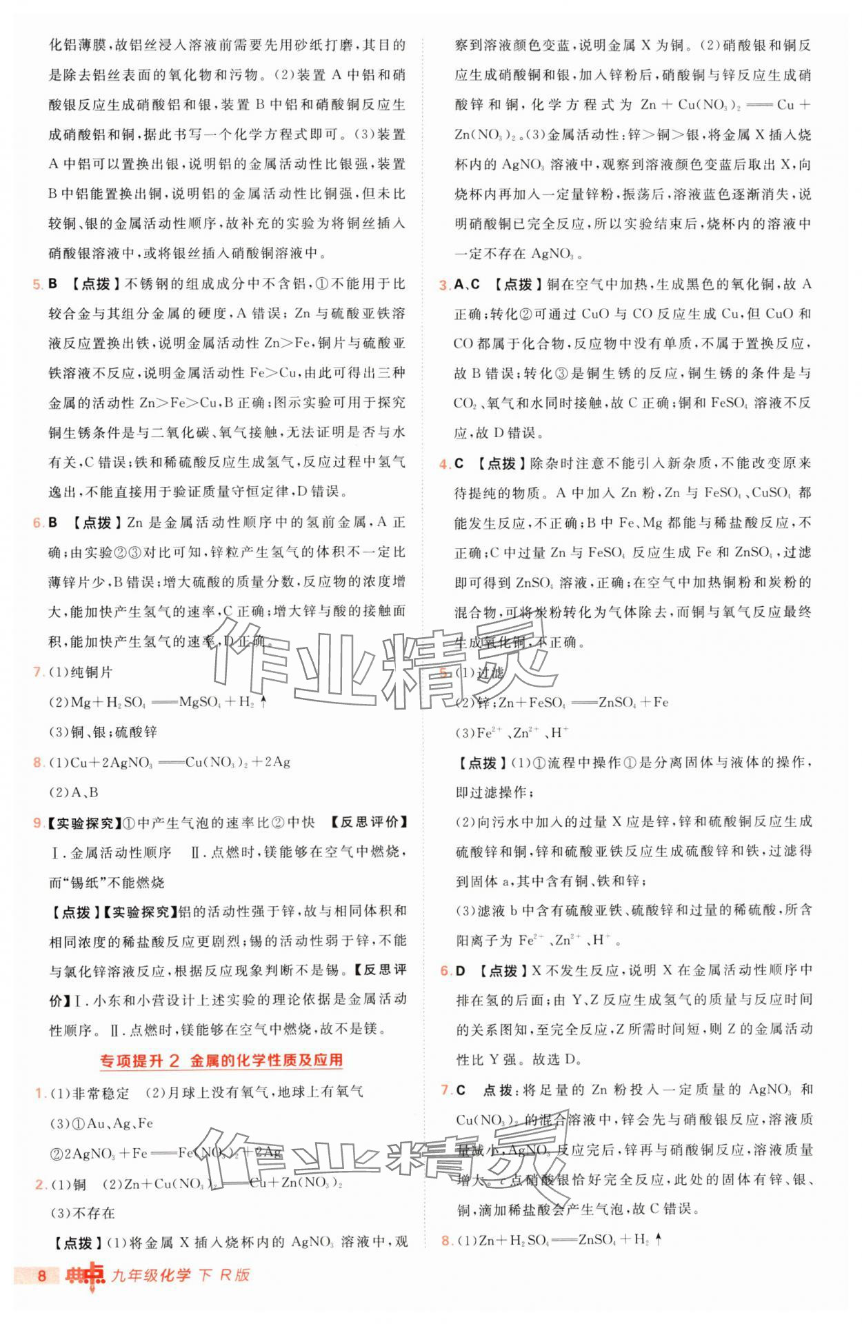 2025年綜合應(yīng)用創(chuàng)新題典中點九年級化學(xué)下冊人教版 第8頁