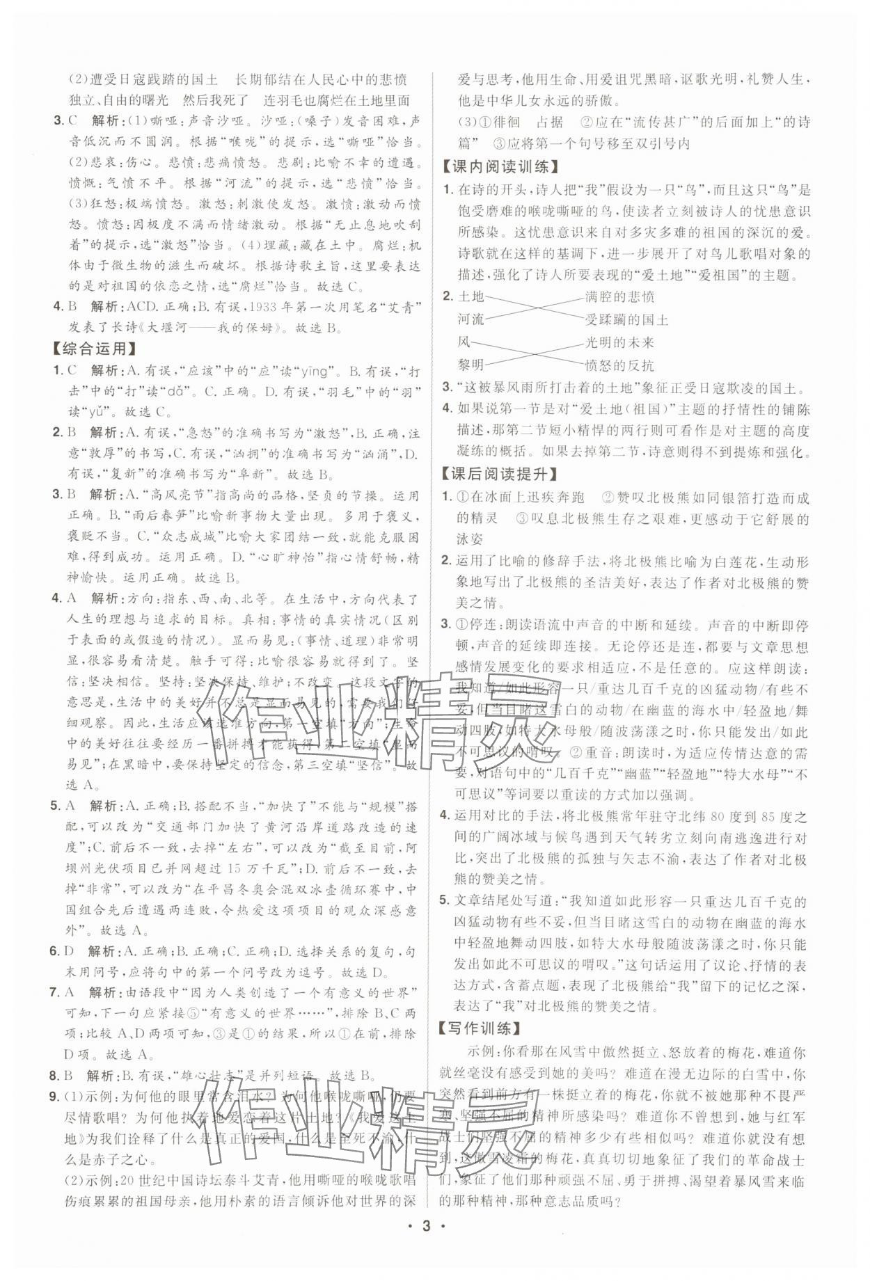 2025年初中新課標名師學(xué)案智慧大課堂九年級語文上冊人教版 第3頁