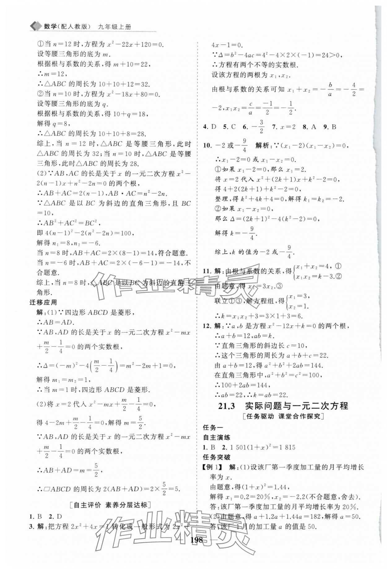 2024年新課程同步練習(xí)冊九年級數(shù)學(xué)上冊人教版 第10頁