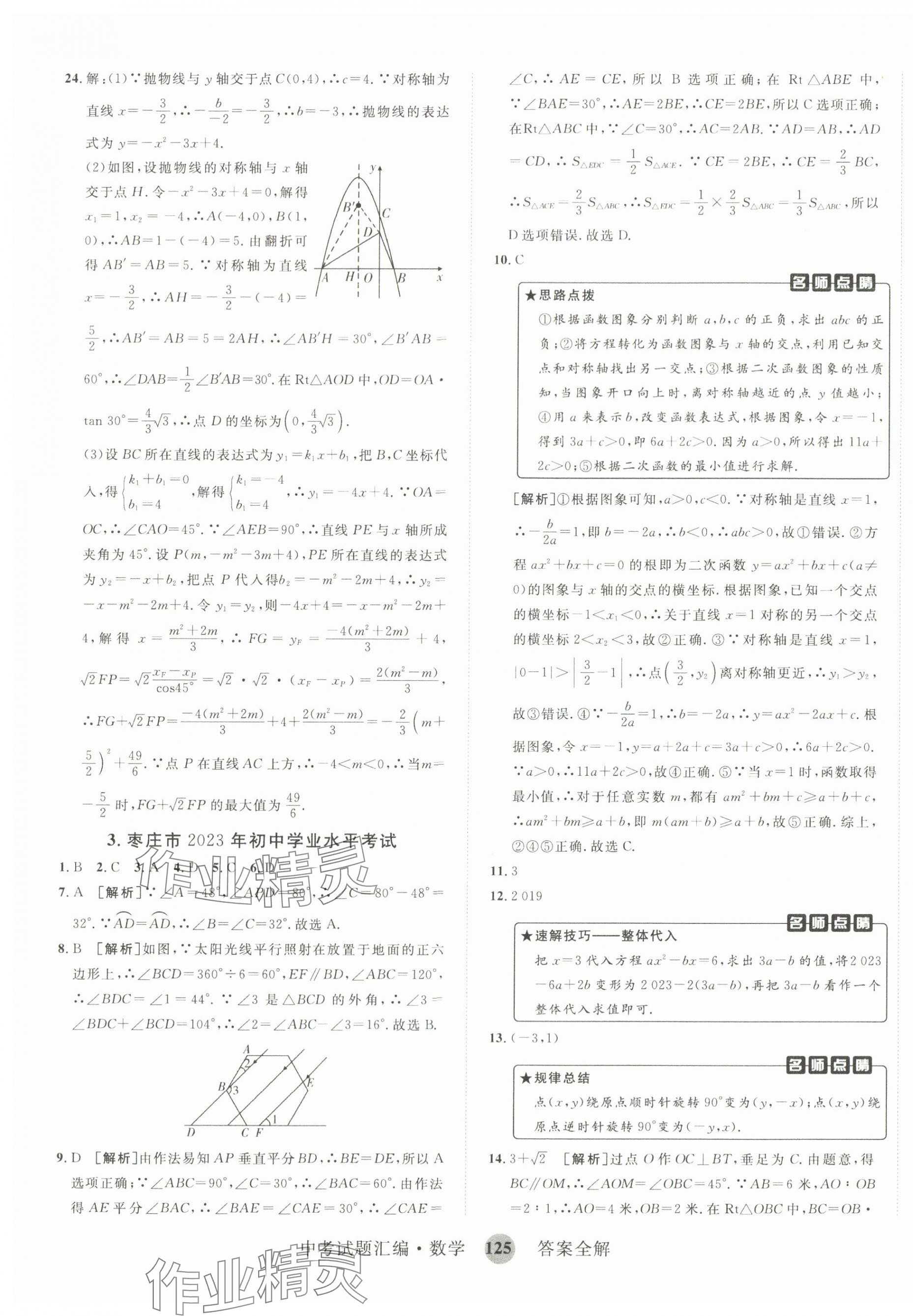 2024年中考试题汇编数学山东科学技术出版社&nbsp;第5页