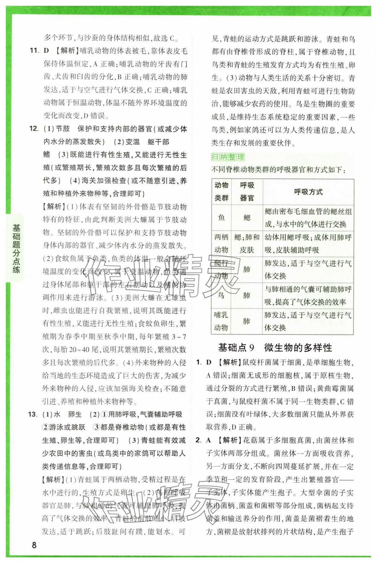 2025年萬唯中考基礎(chǔ)題生物 第8頁