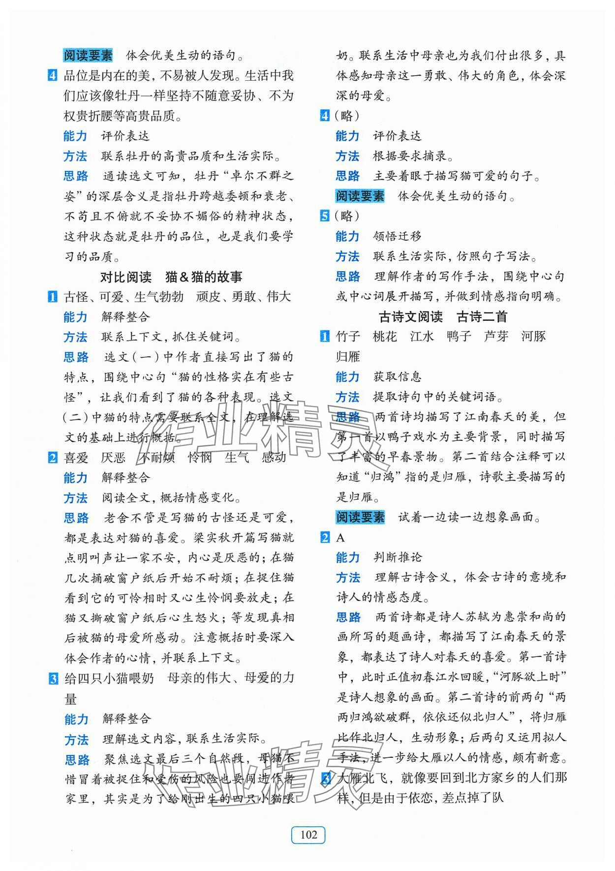 2024年知行合閱讀主題拓展訓練三年級語文下冊人教版 參考答案第2頁