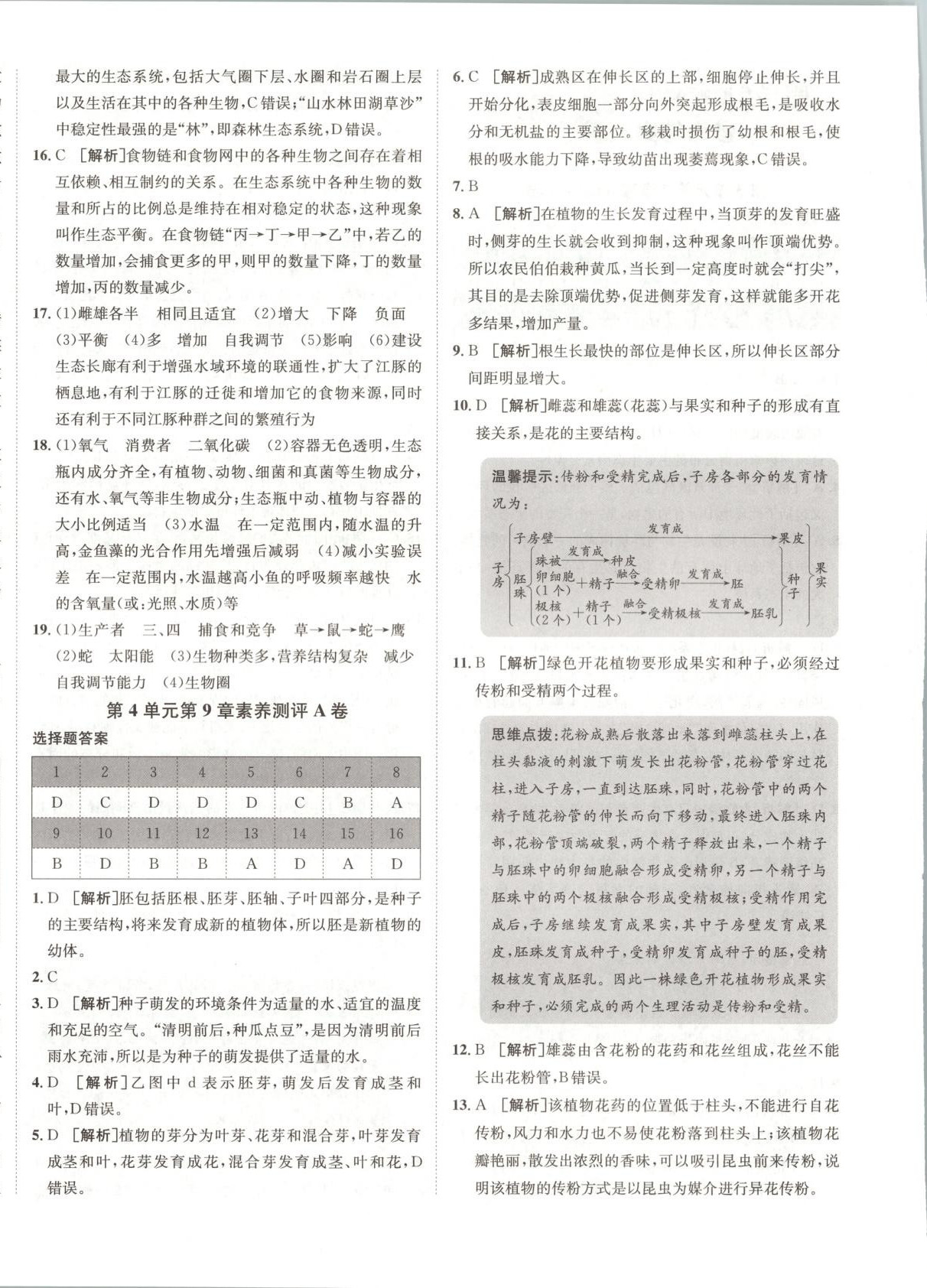 2025年海淀單元測試AB卷七年級生物下冊蘇教版 第4頁