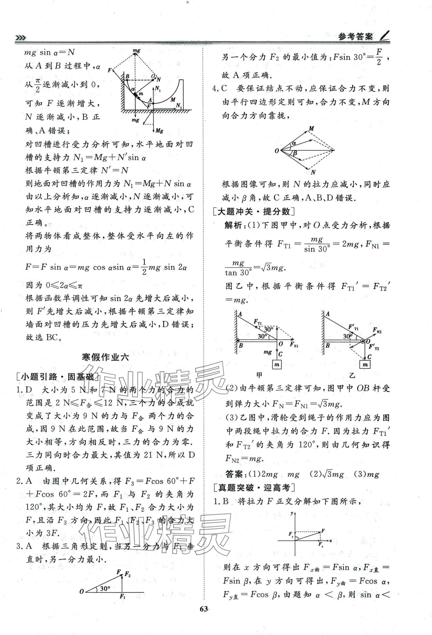 2024年假期必刷題天津科學技術(shù)出版社高一物理 第5頁