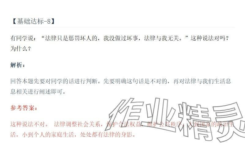 2025年同步实践评价课程基础训练湖南少年儿童出版社六年级道德与法治上册人教版 参考答案第8页