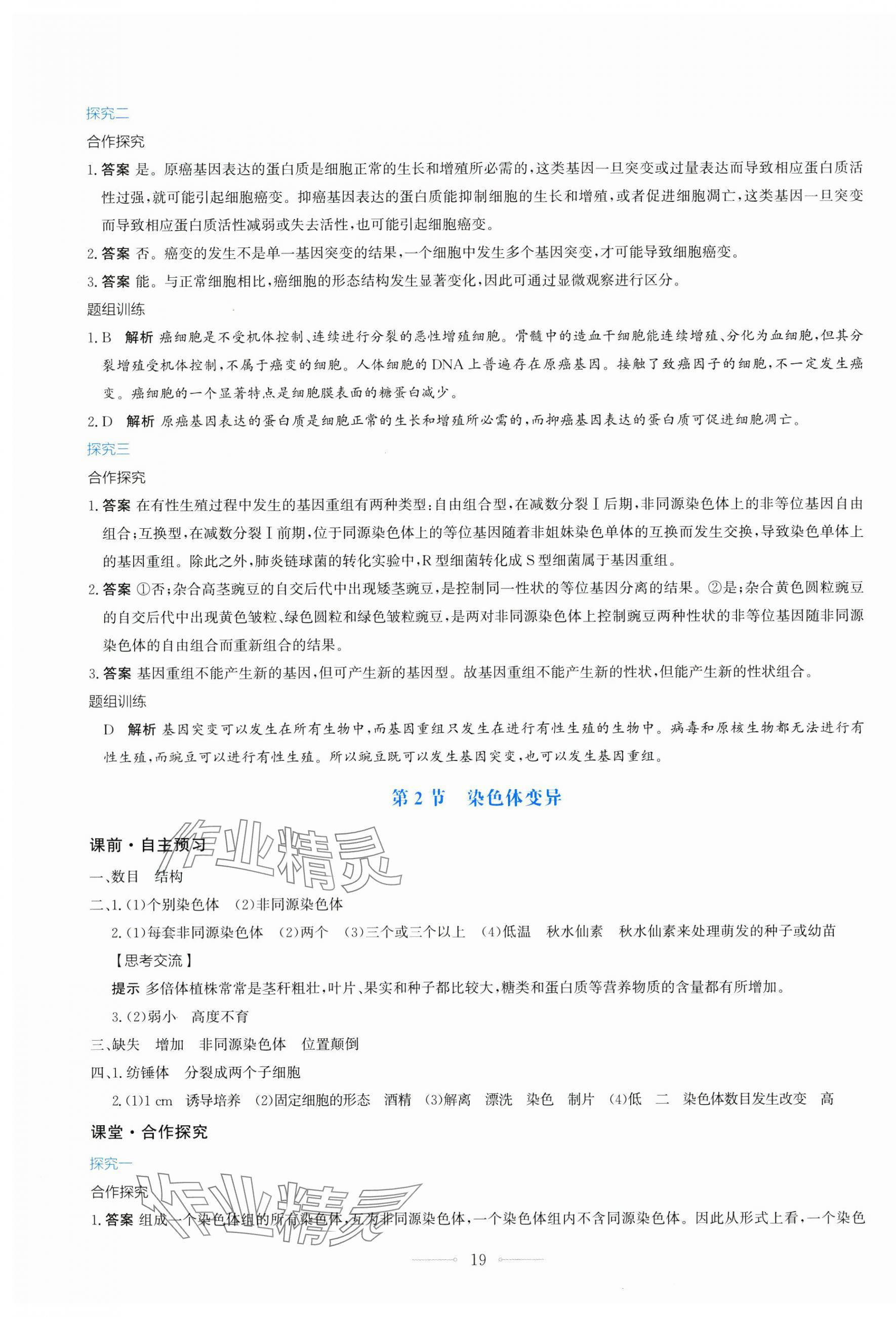 2025年陽光課堂人民教育出版社高中生物必修2人教版 第19頁