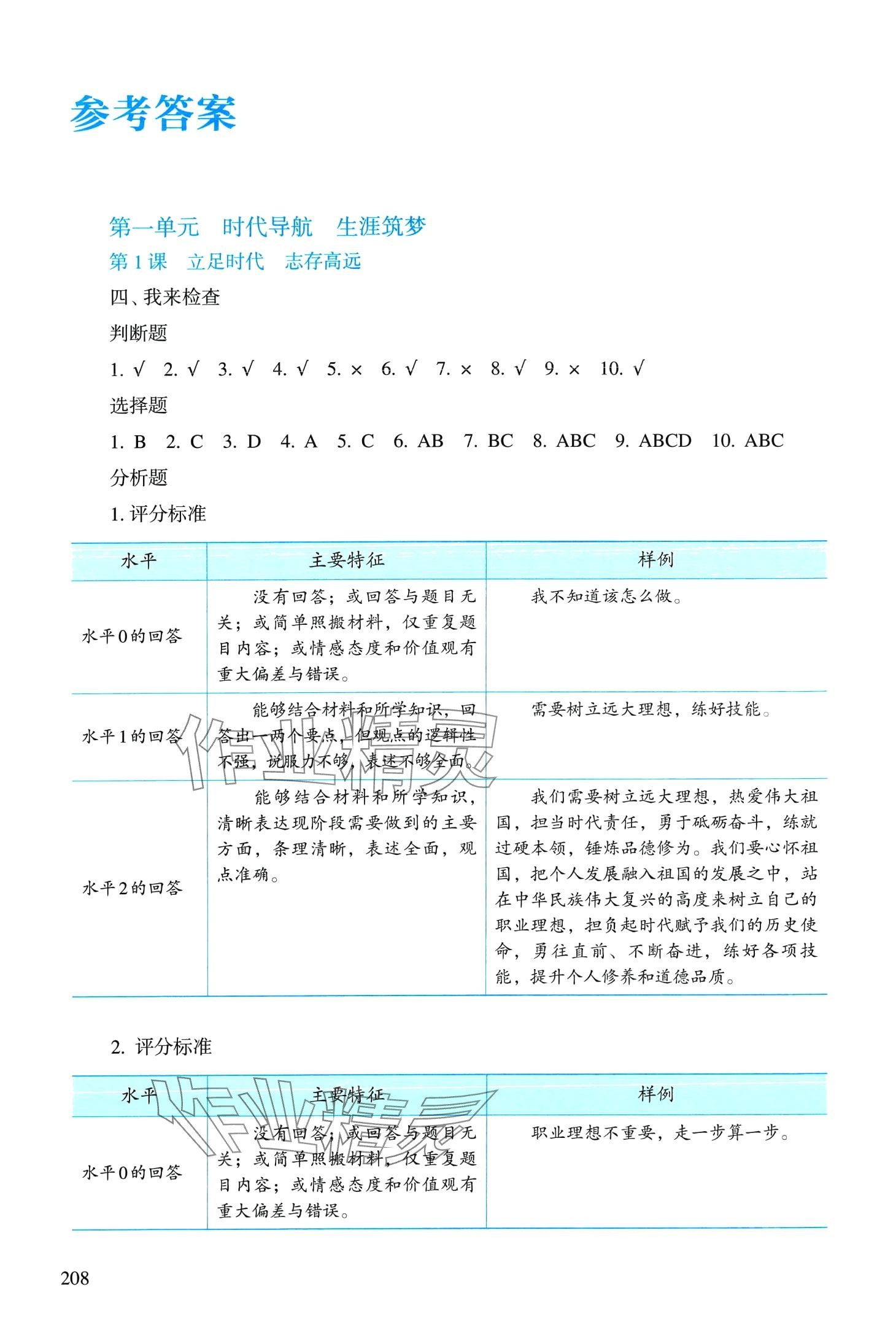 2024年學生學習用書中職思想政治 第1頁