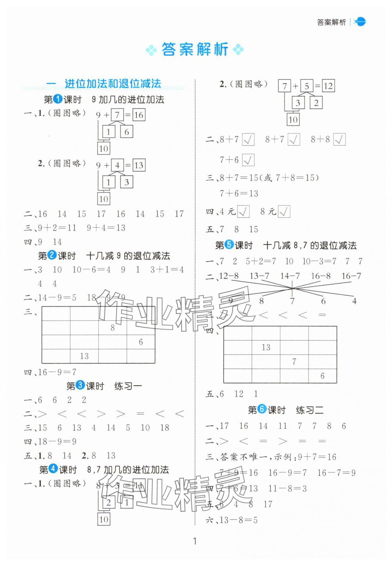 2025年細(xì)解巧練一年級(jí)數(shù)學(xué)下冊(cè)蘇教版 第1頁(yè)