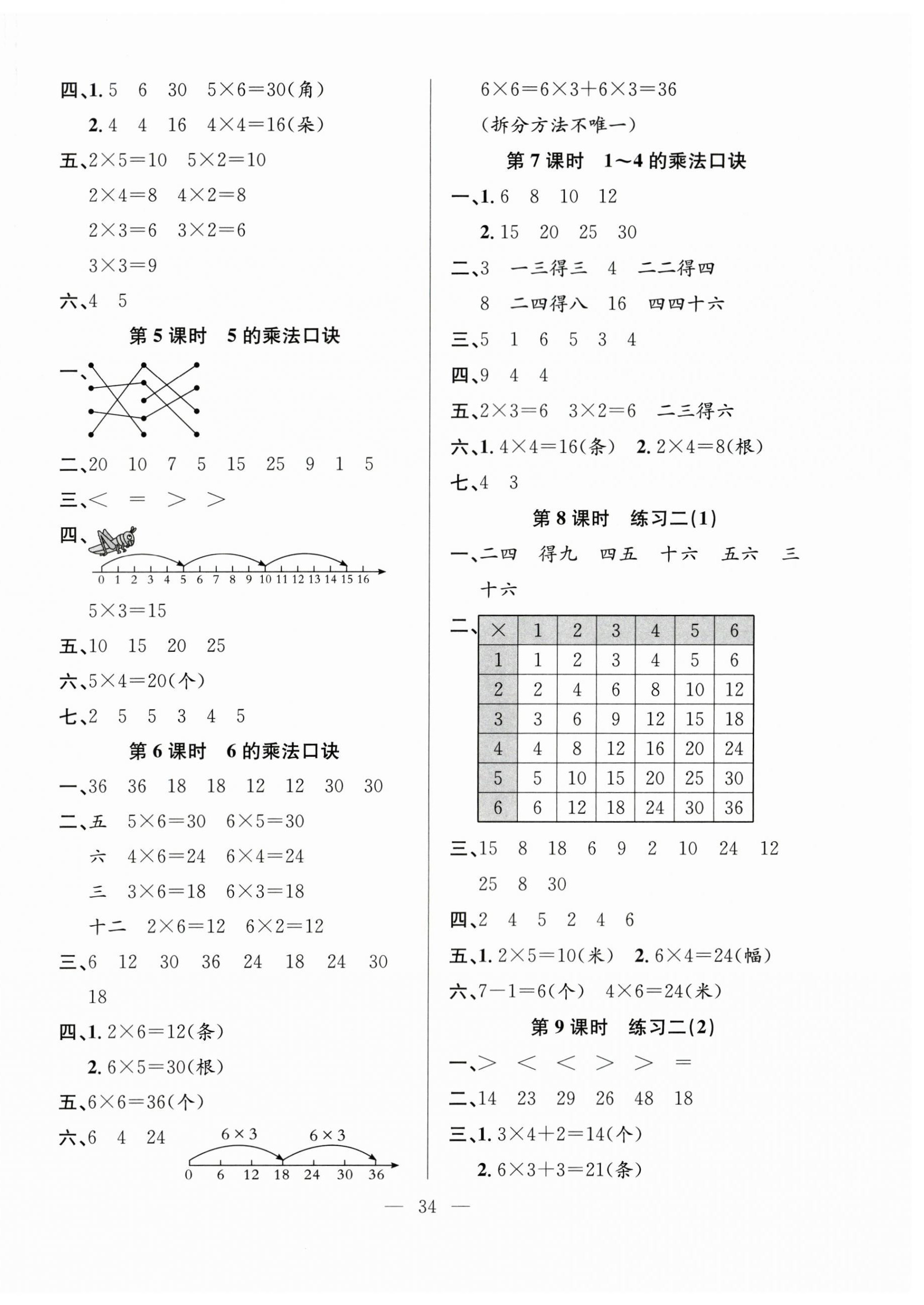 2025年新经典练与测二年级数学上册苏教版 第2页