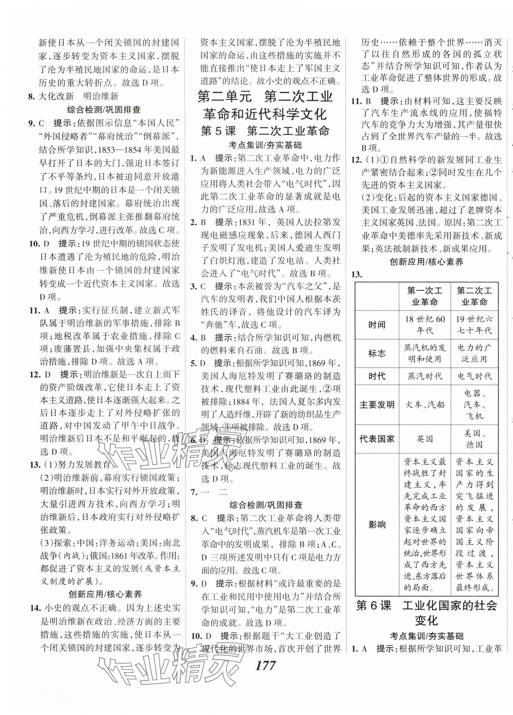 2024年全优课堂考点集训与满分备考九年级历史下册人教版 第3页