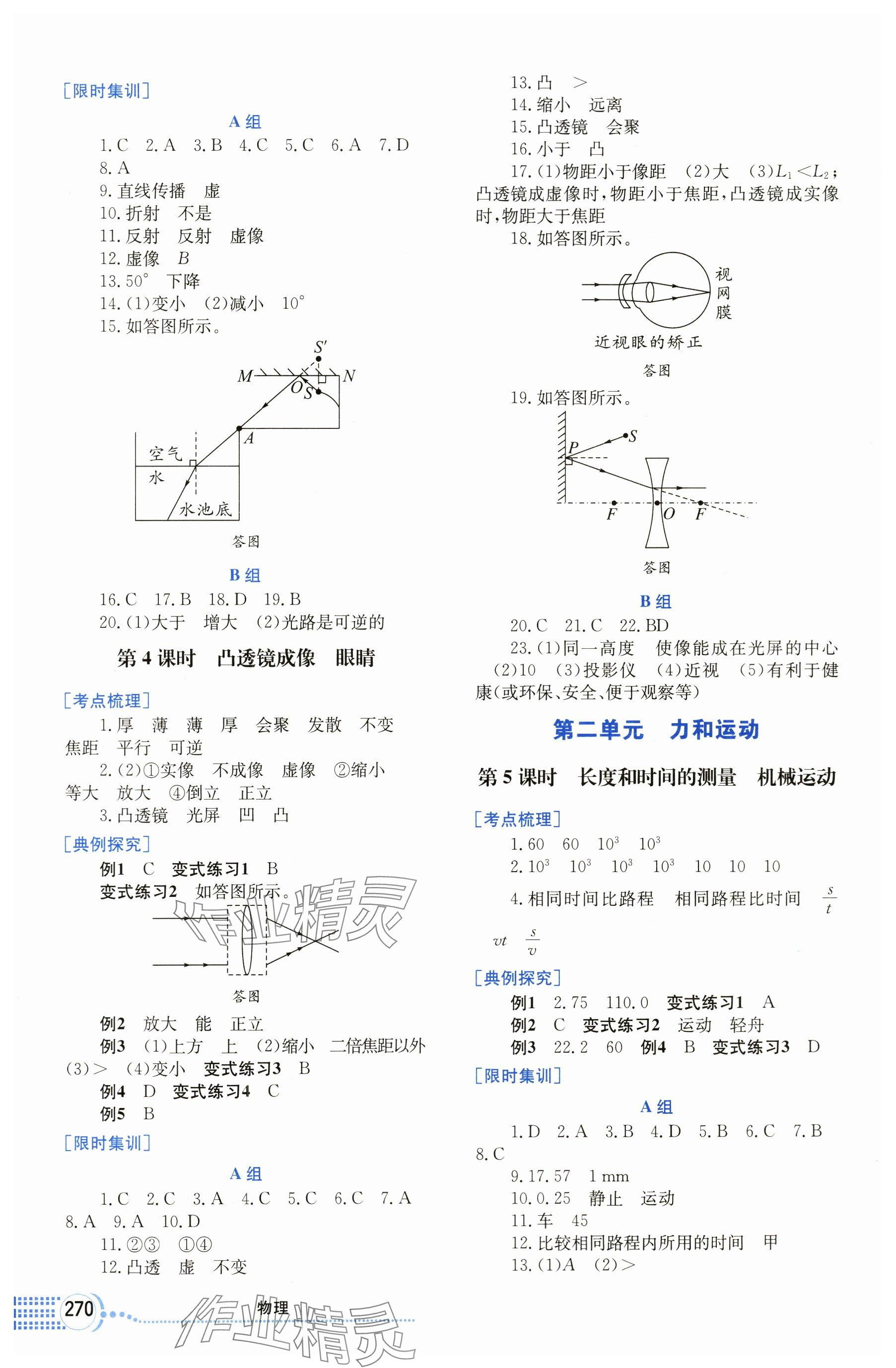 2024年點擊中考物理 參考答案第2頁